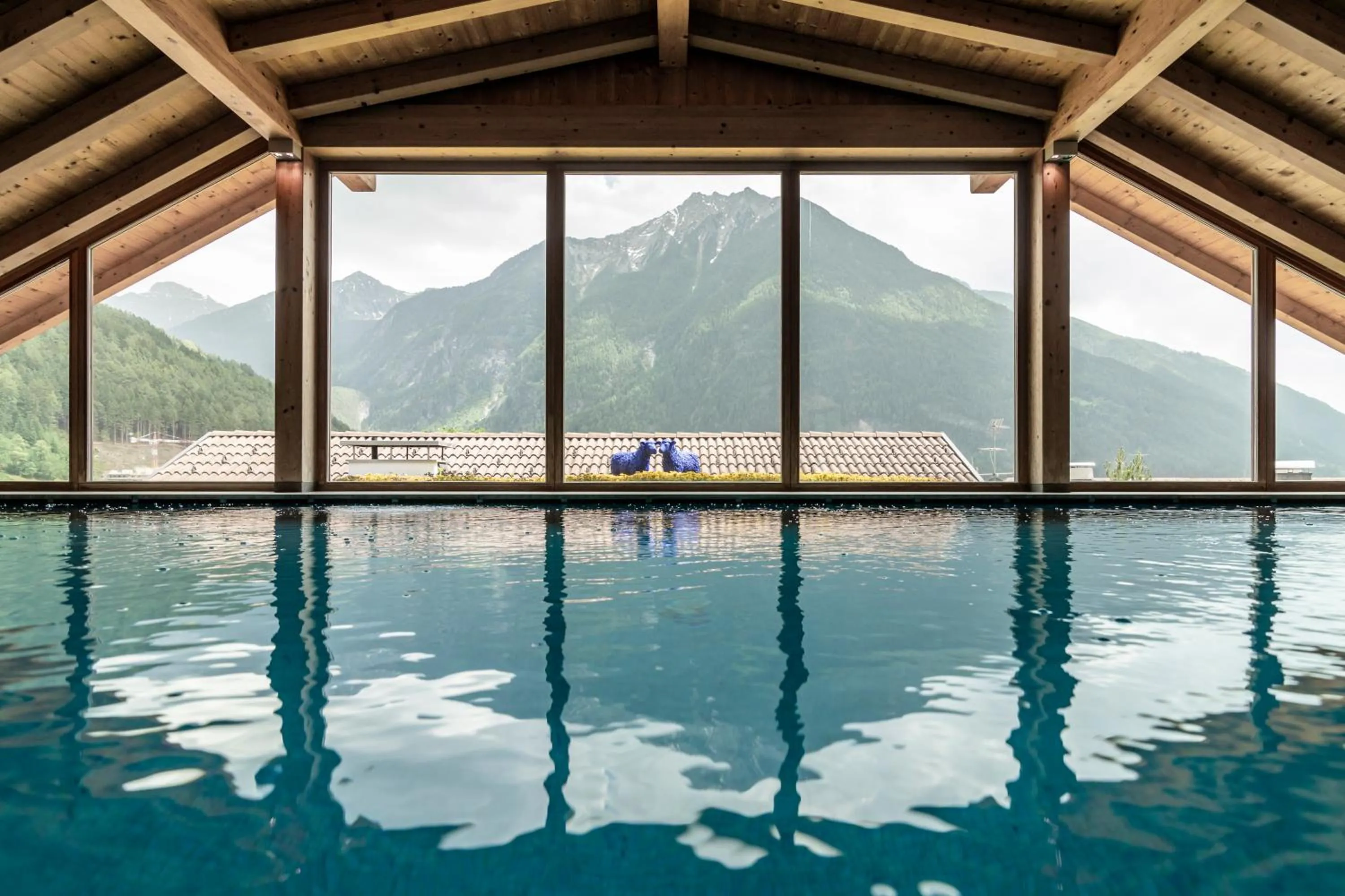 Pool view in Hotel Drumlerhof