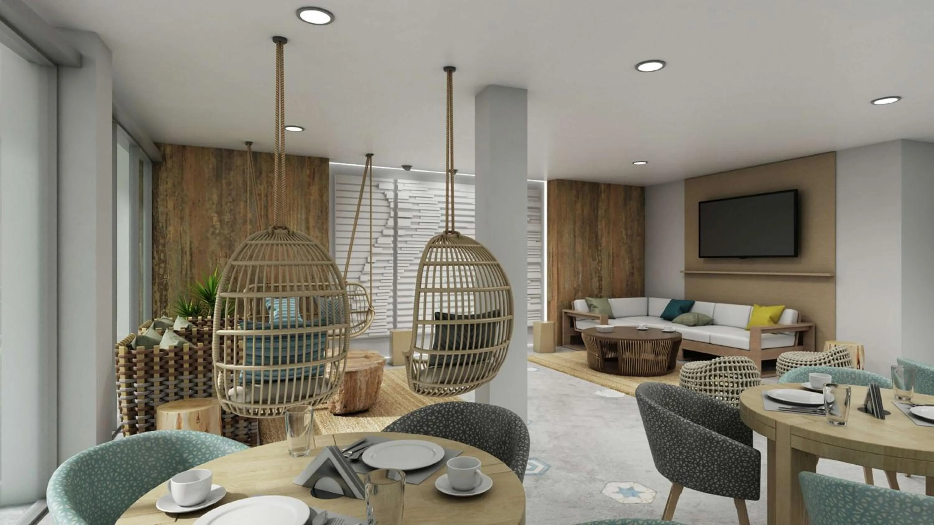 Restaurant/places to eat, Seating Area in RUSHHH Daytona Beach, Tapestry Collection by Hilton