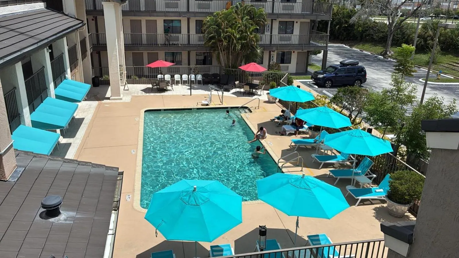Pool view in Quality Inn & Suites By the Parks
