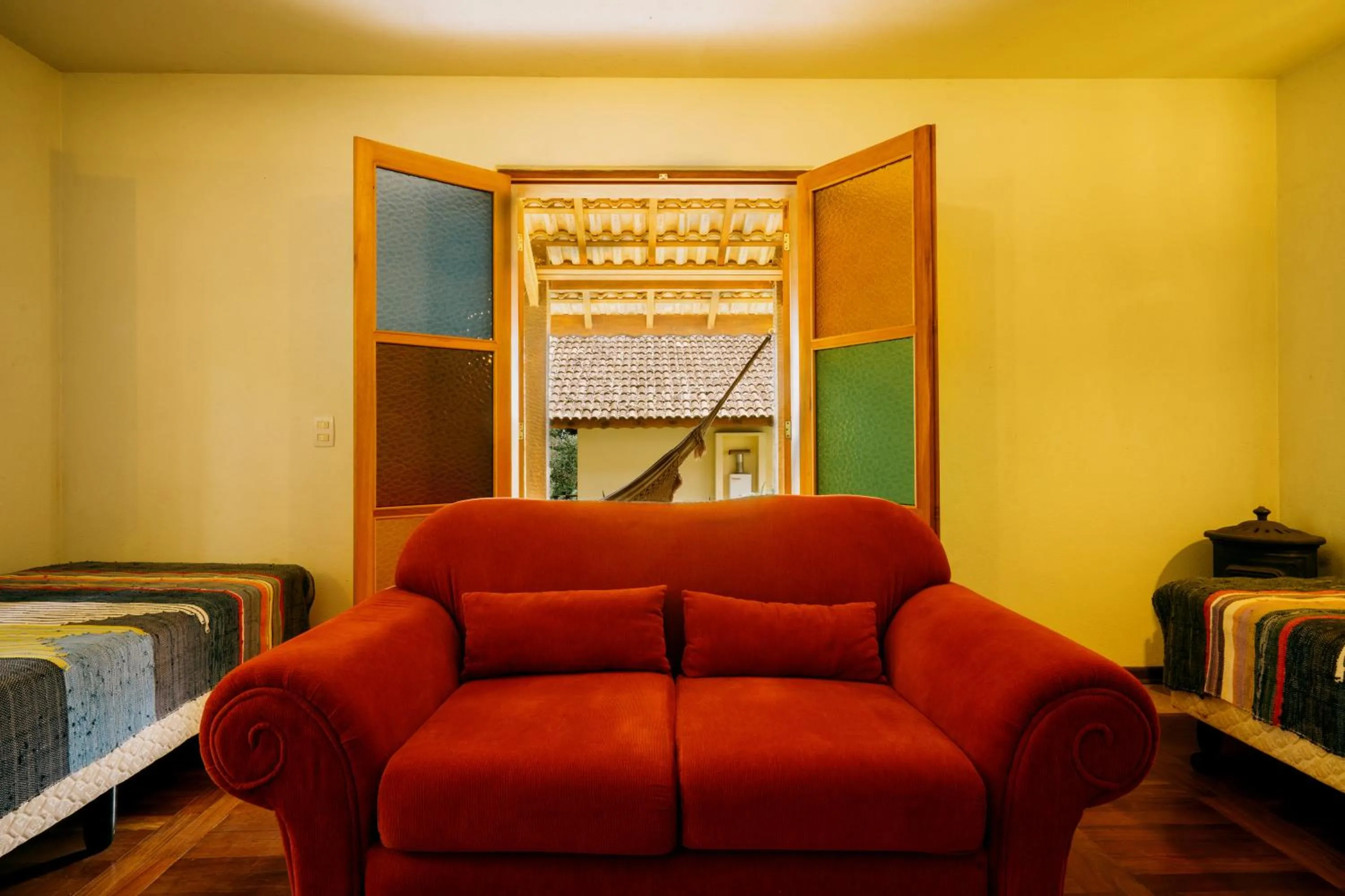 Seating area in Pousada Amanita Monte Verde