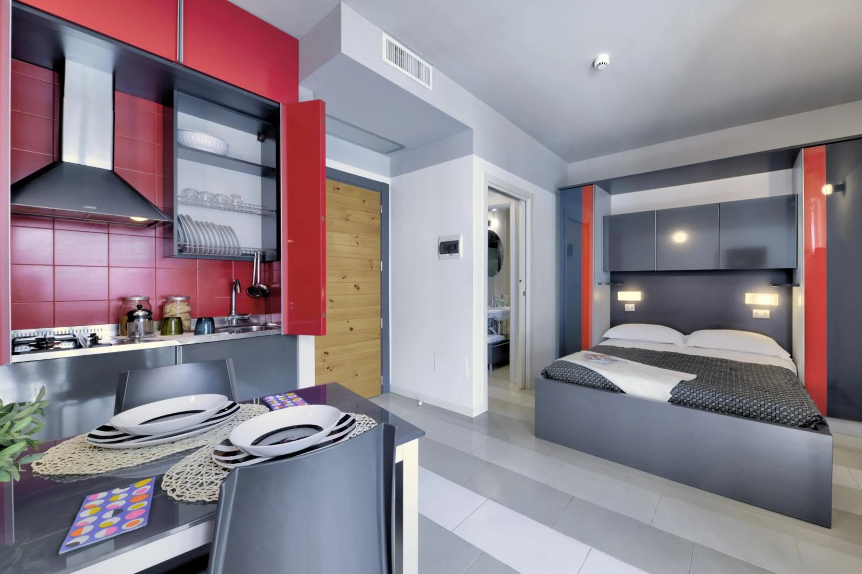 Communal kitchen, Bed in Residence Altomare