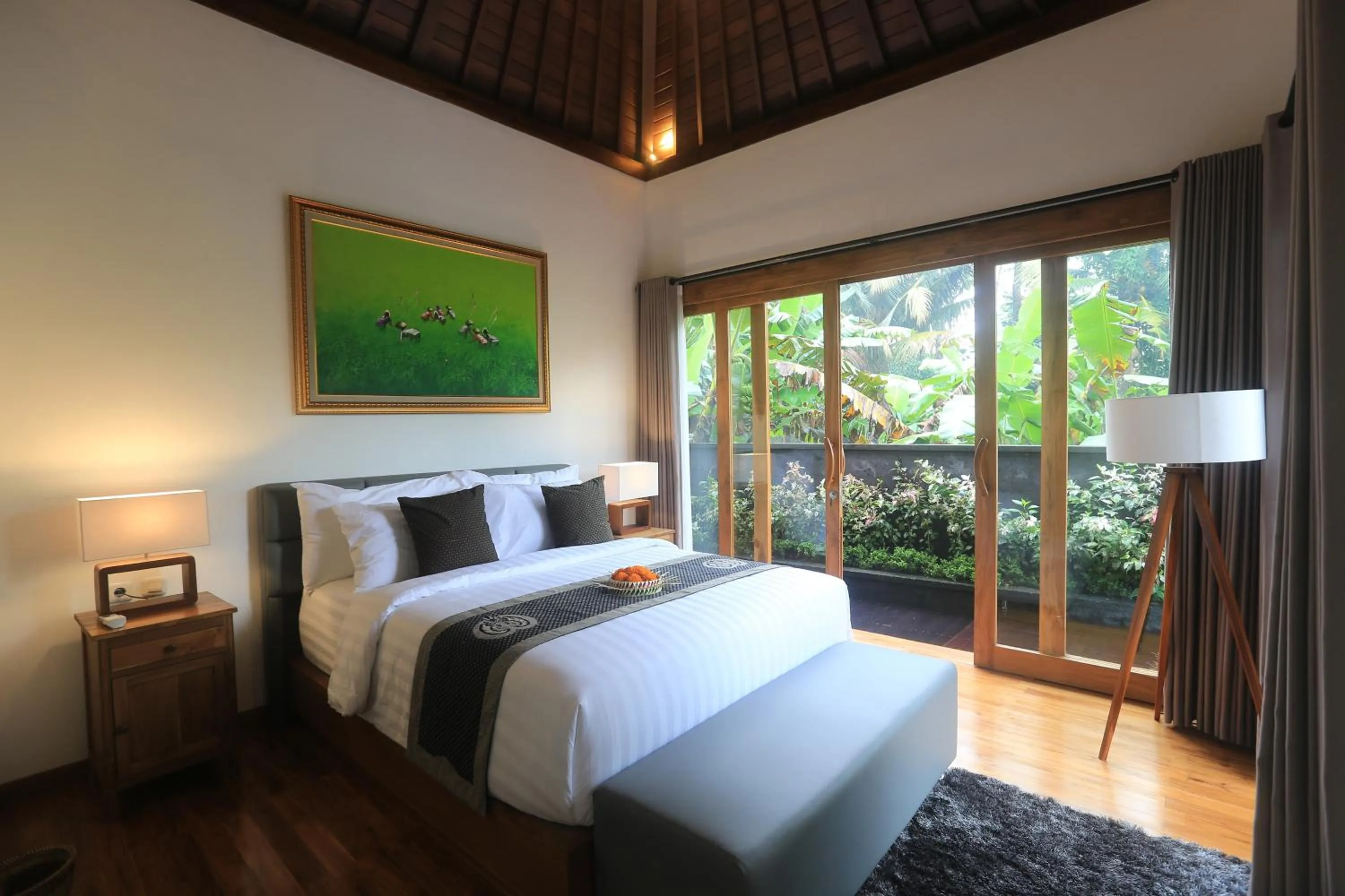Bed in Ume Sri Villas Ubud