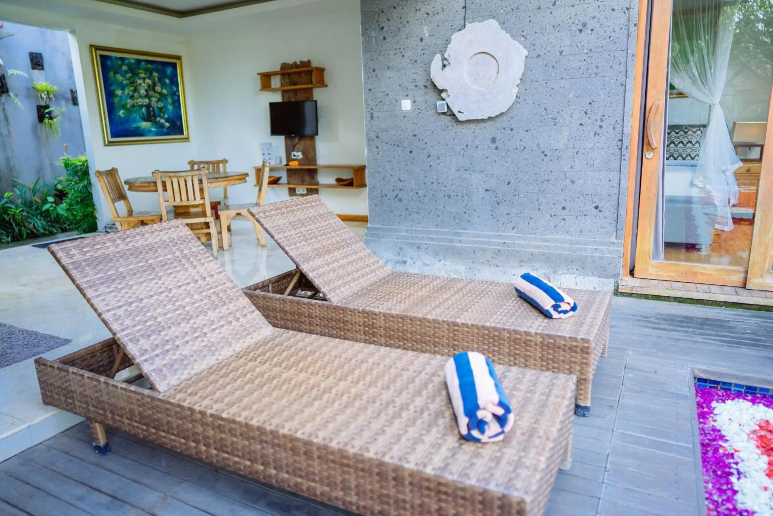 Living room in Ume Sri Villas Ubud