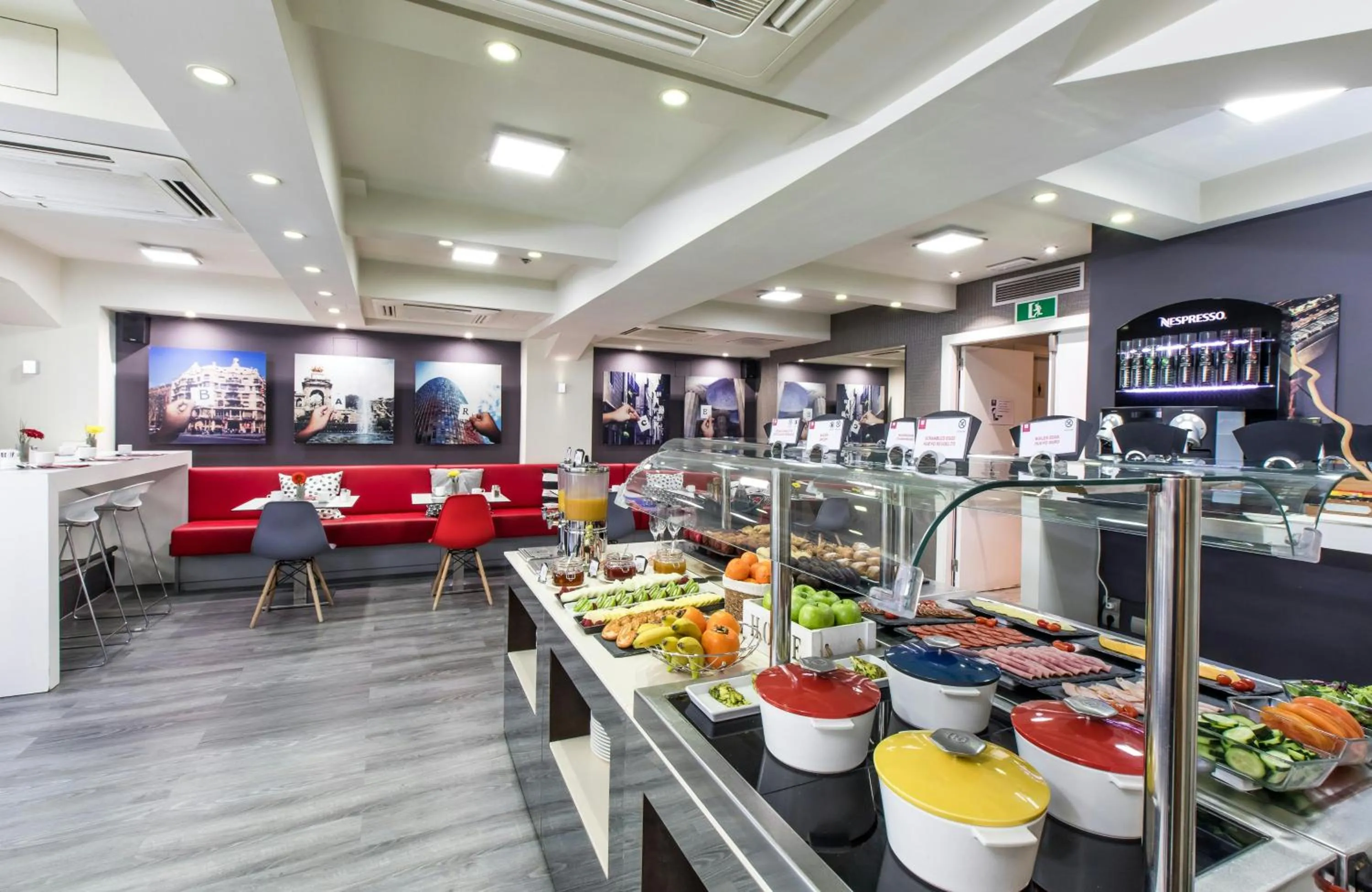 Buffet breakfast in Leonardo Boutique Hotel Barcelona Sagrada Familia