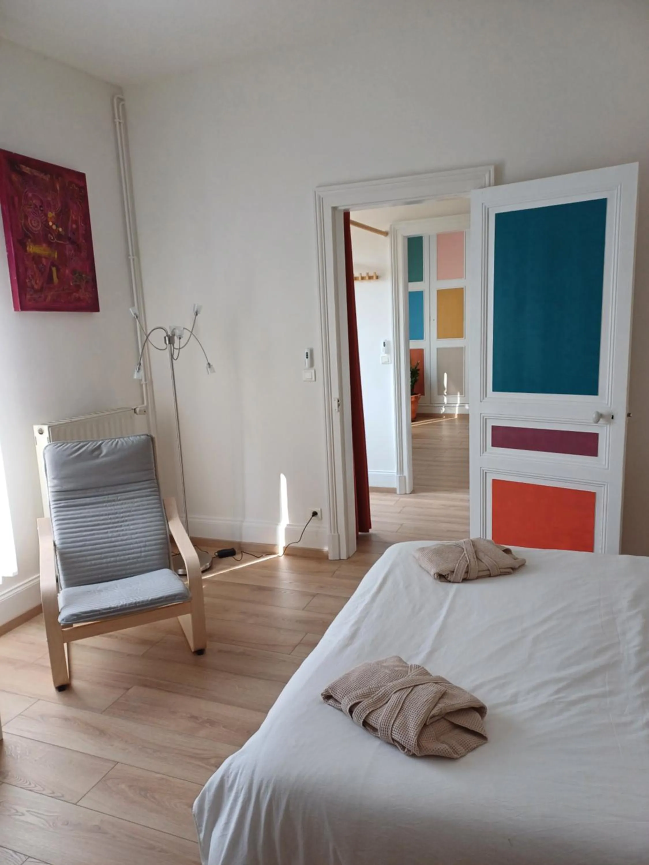 Bed in Chambre D'hôtes Les Epicuriens