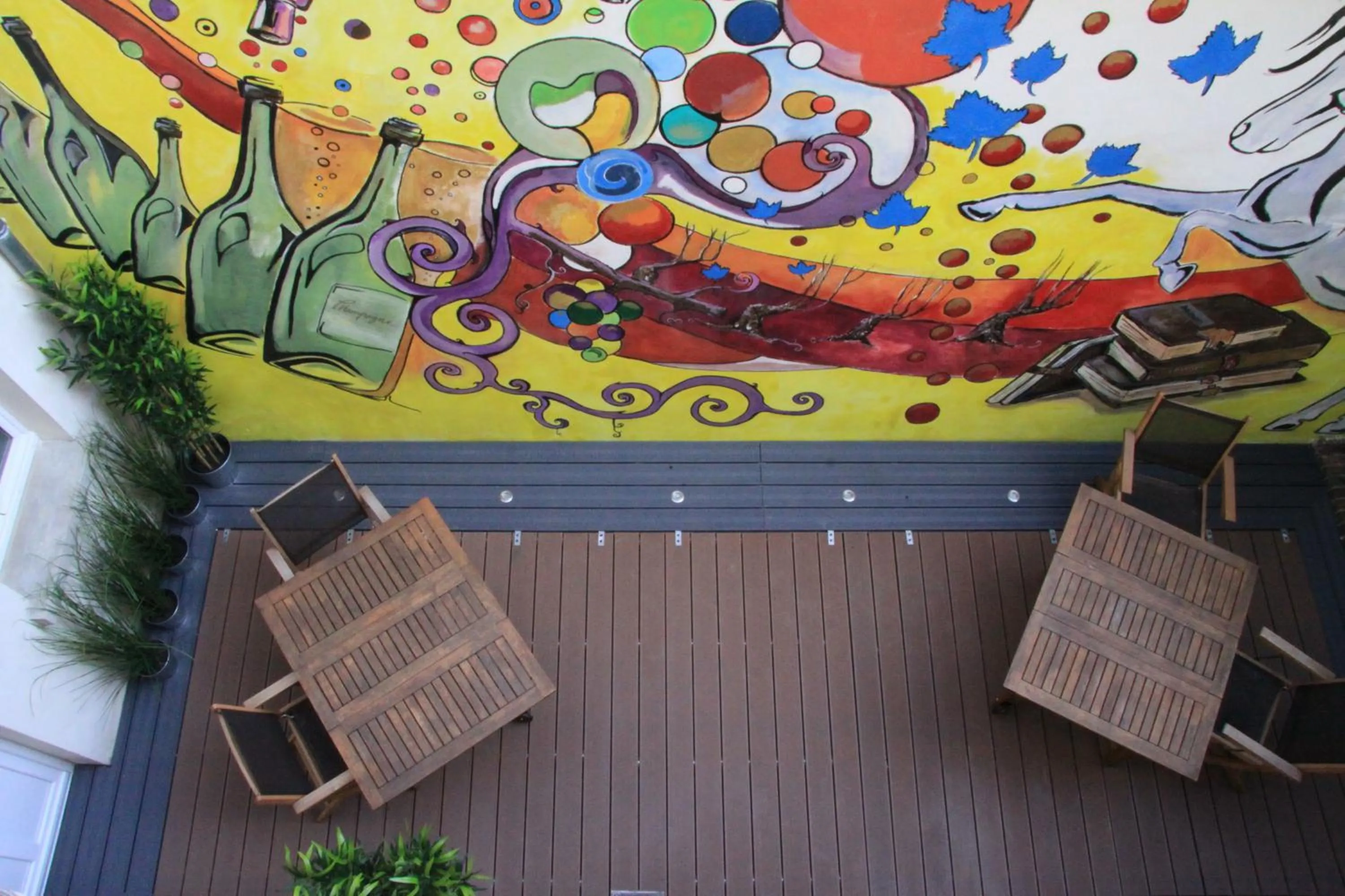 Balcony/Terrace in Chambre D'hôtes Les Epicuriens