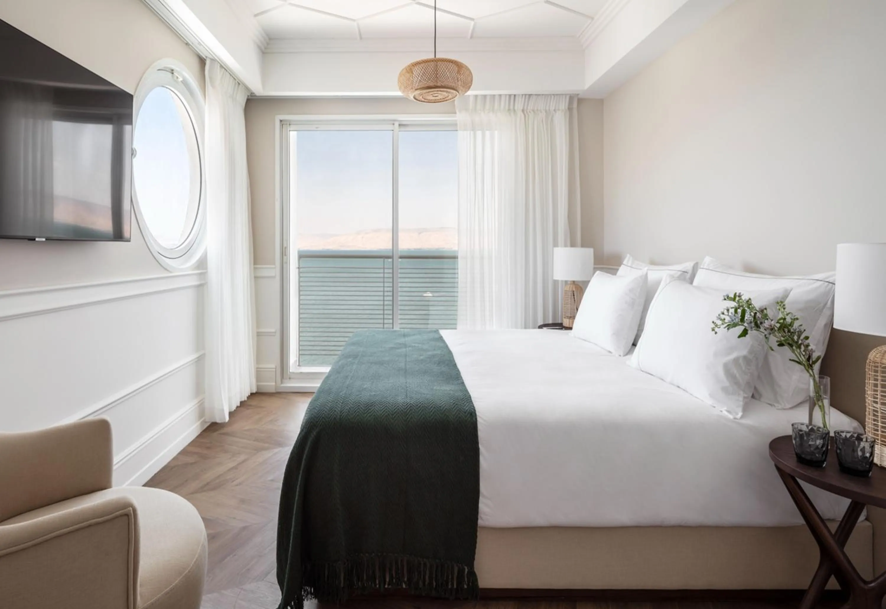 Bed in Galei Kinneret Hotel