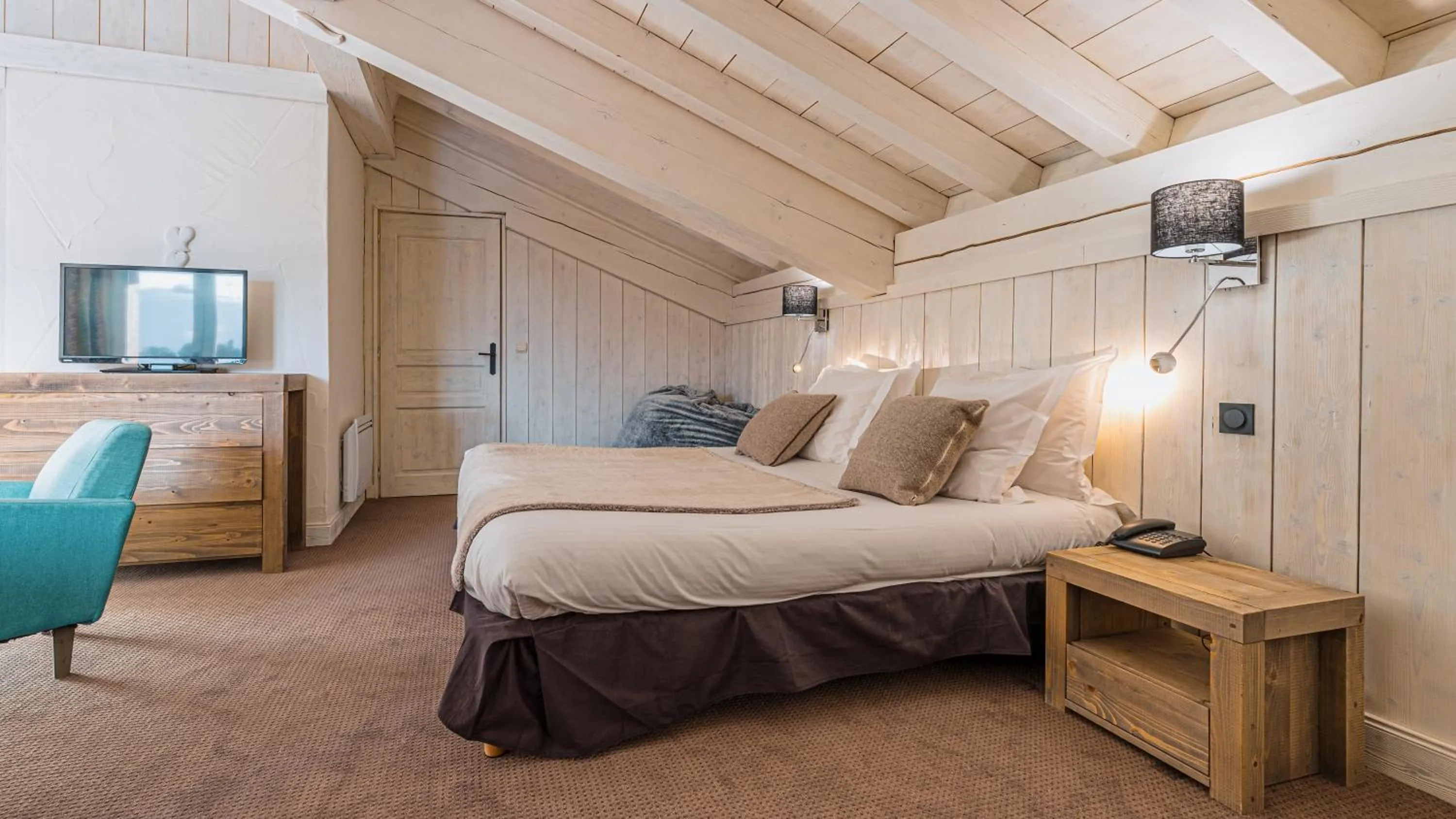 Bed in Hôtel Carlina by Les Etincelles