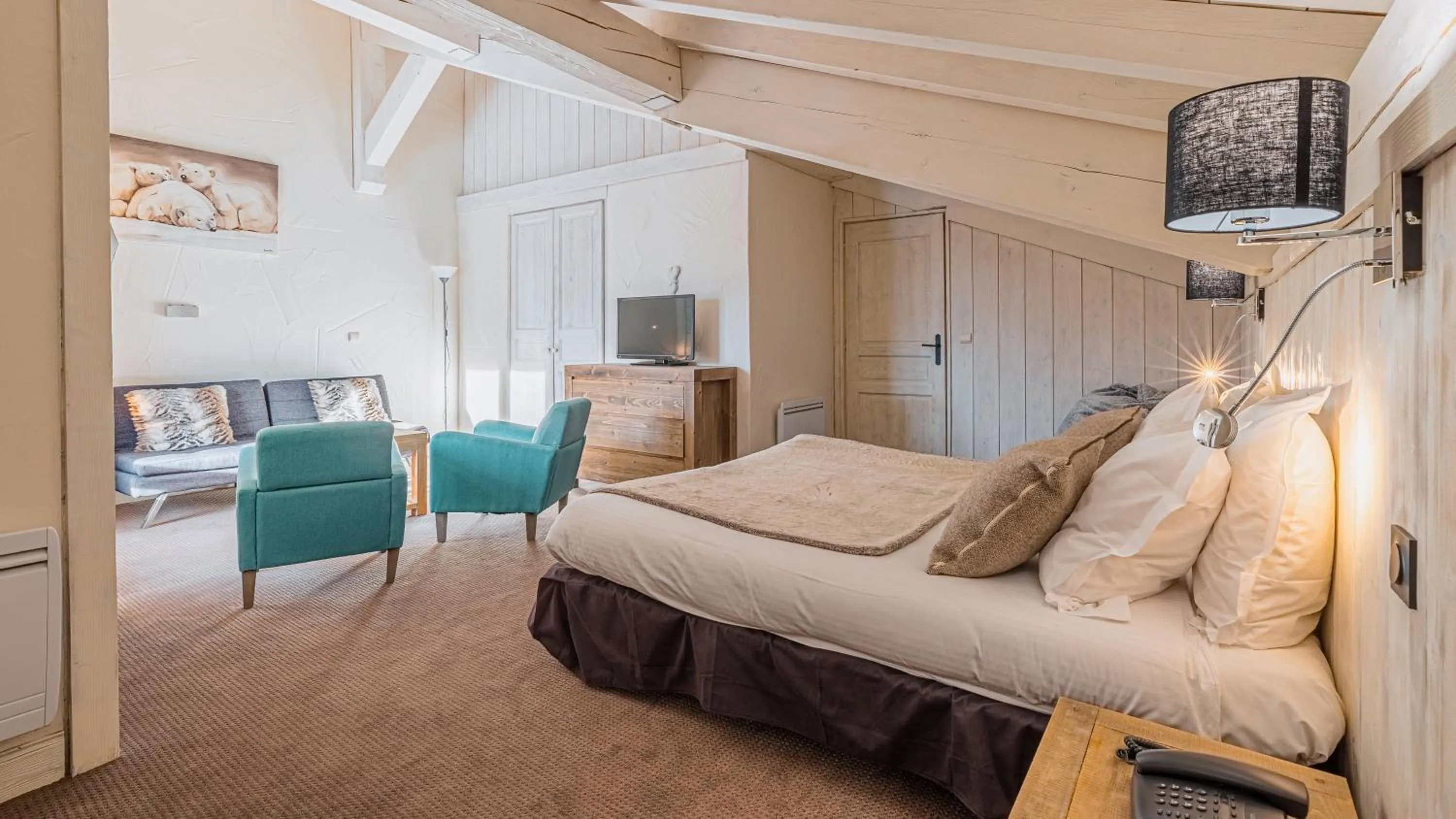 Bed in Hôtel Carlina by Les Etincelles