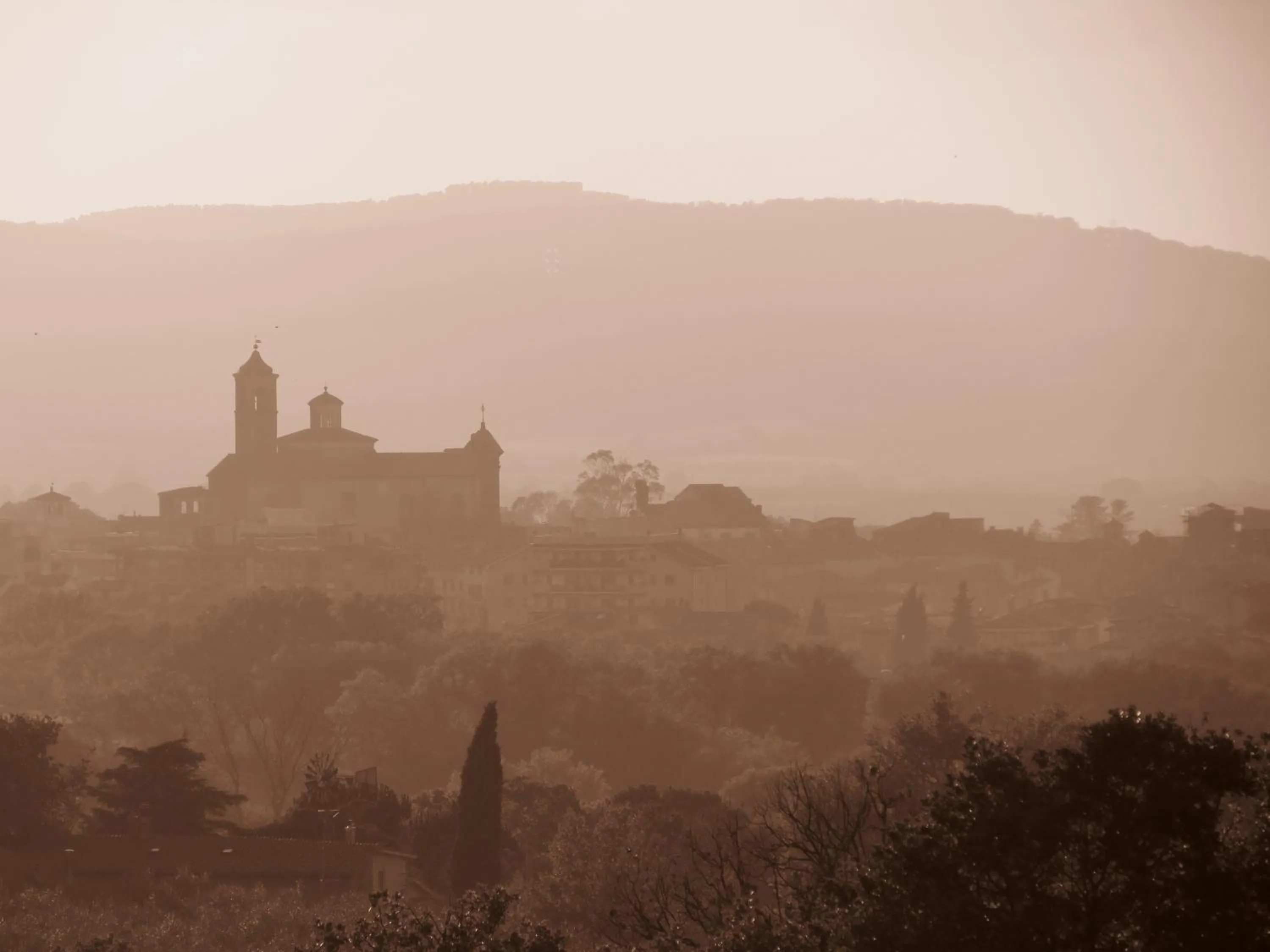 Landmark view in Podere La Branda