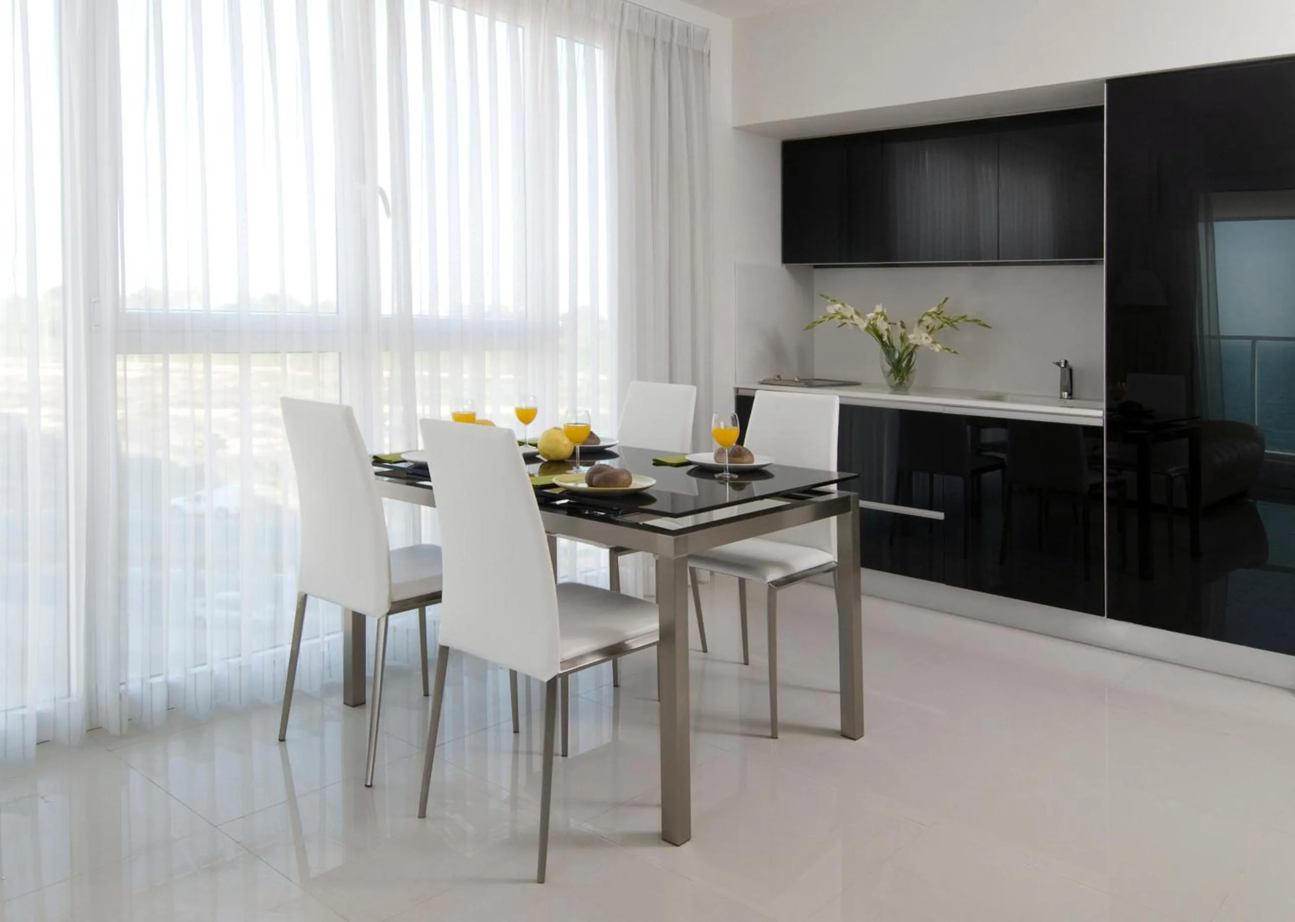 Kitchen or kitchenette in Island Luxurious Suites Hotel and Spa