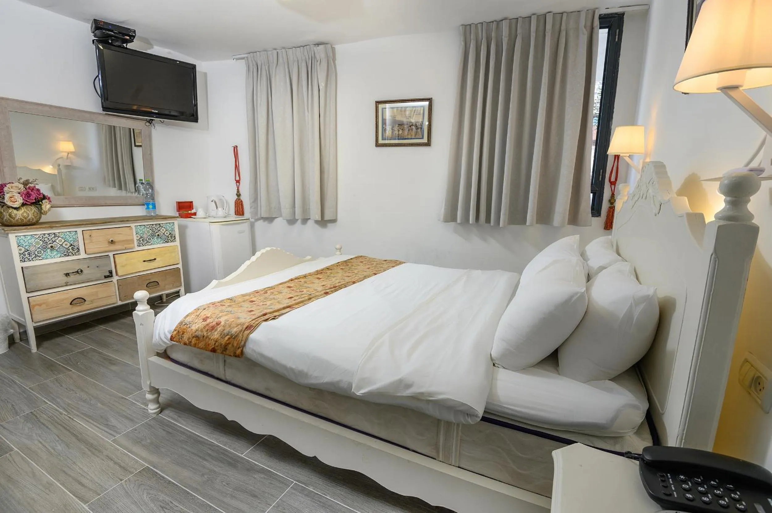 Bed in Shirat Hayam Boutique Hotel