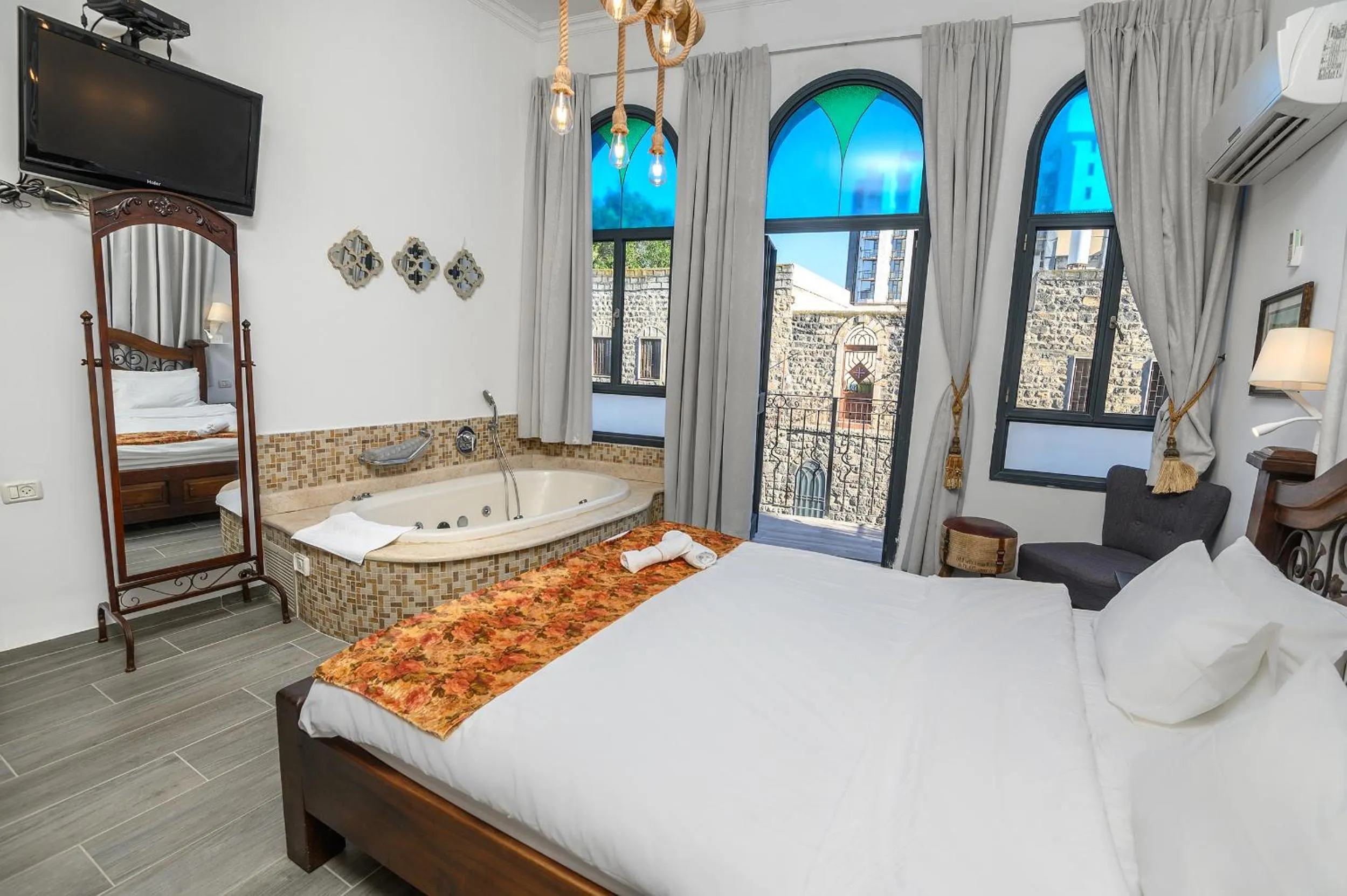 Bed in Shirat Hayam Boutique Hotel