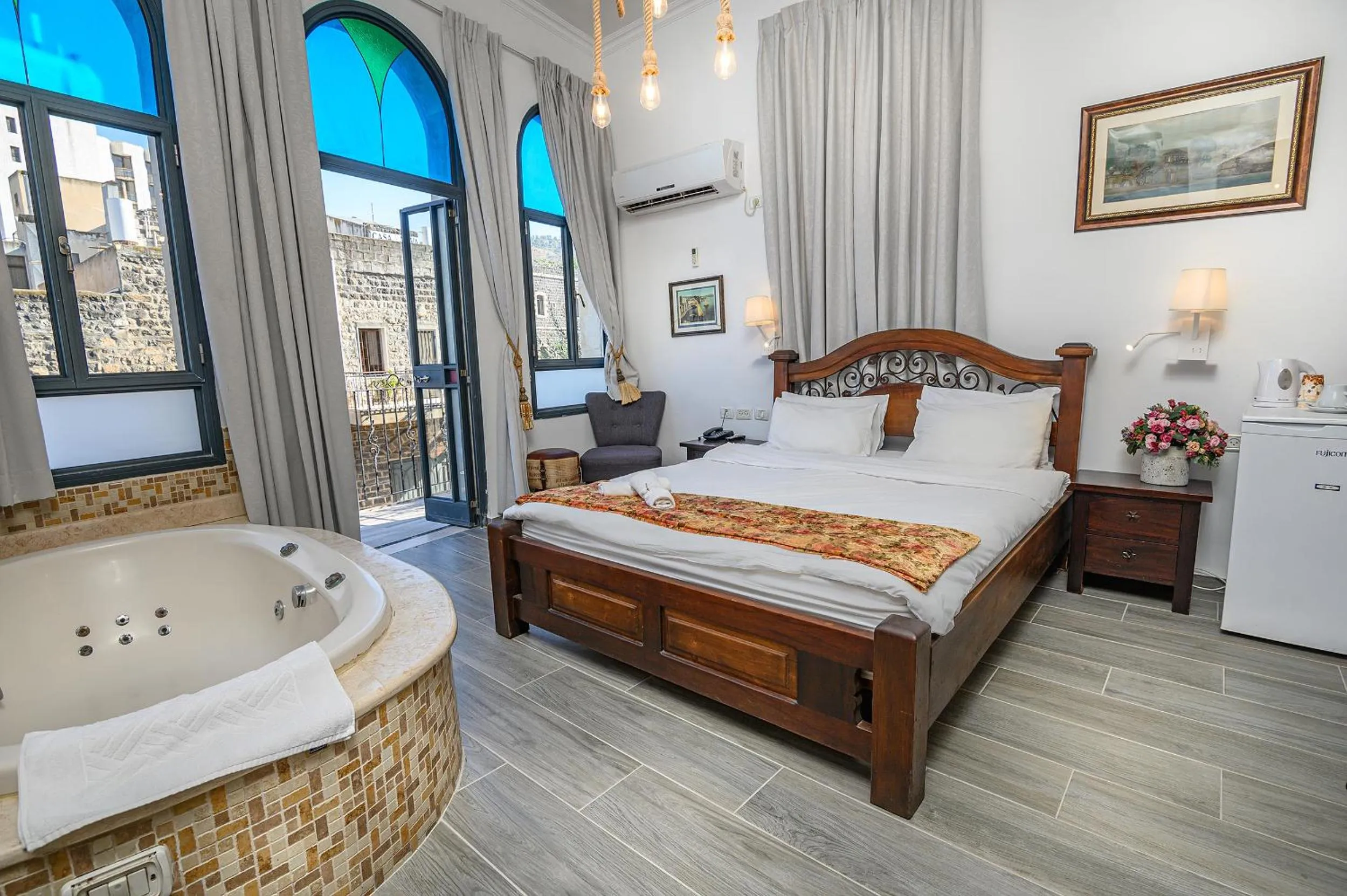 Bed in Shirat Hayam Boutique Hotel