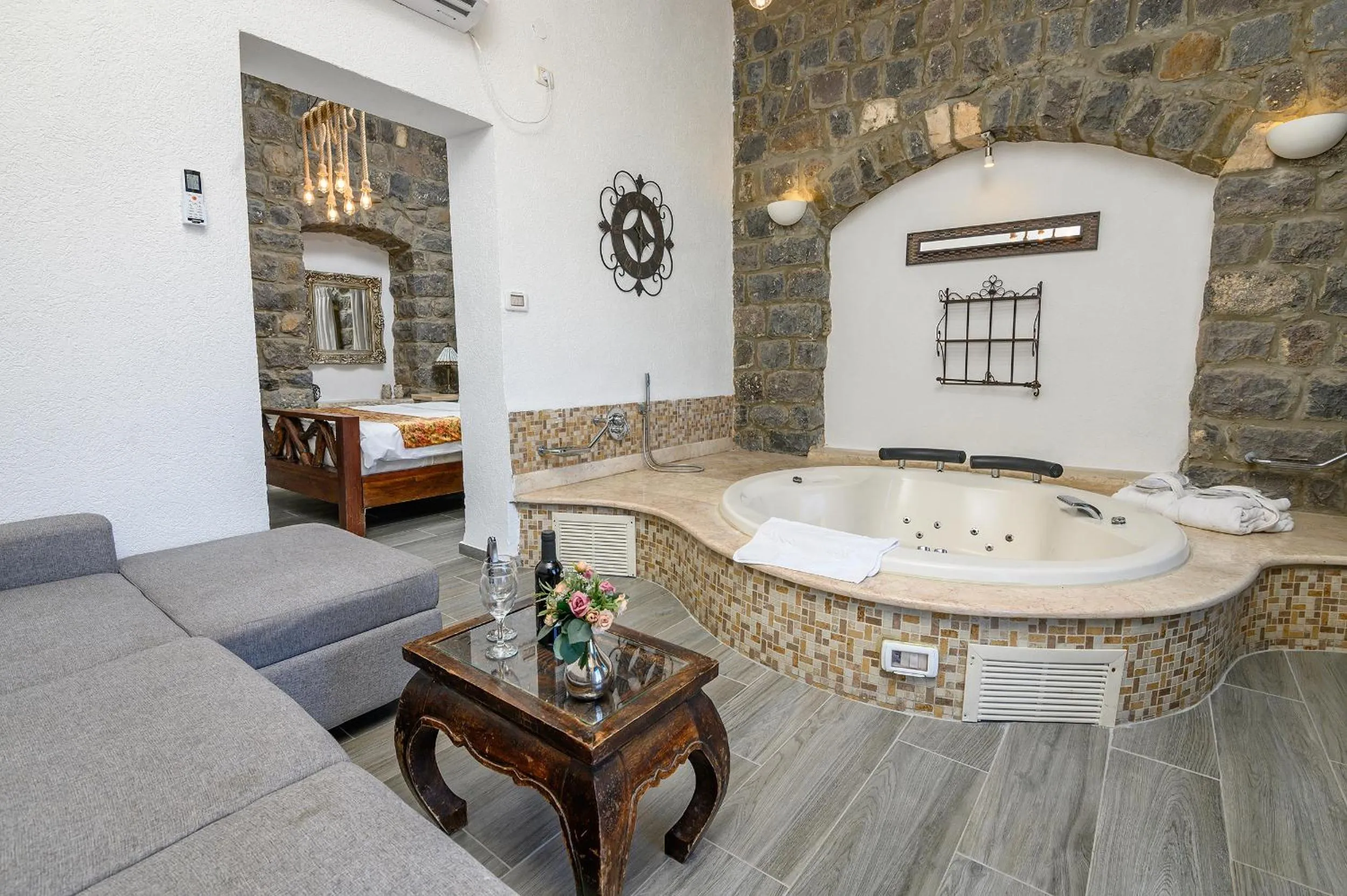 Bed in Shirat Hayam Boutique Hotel