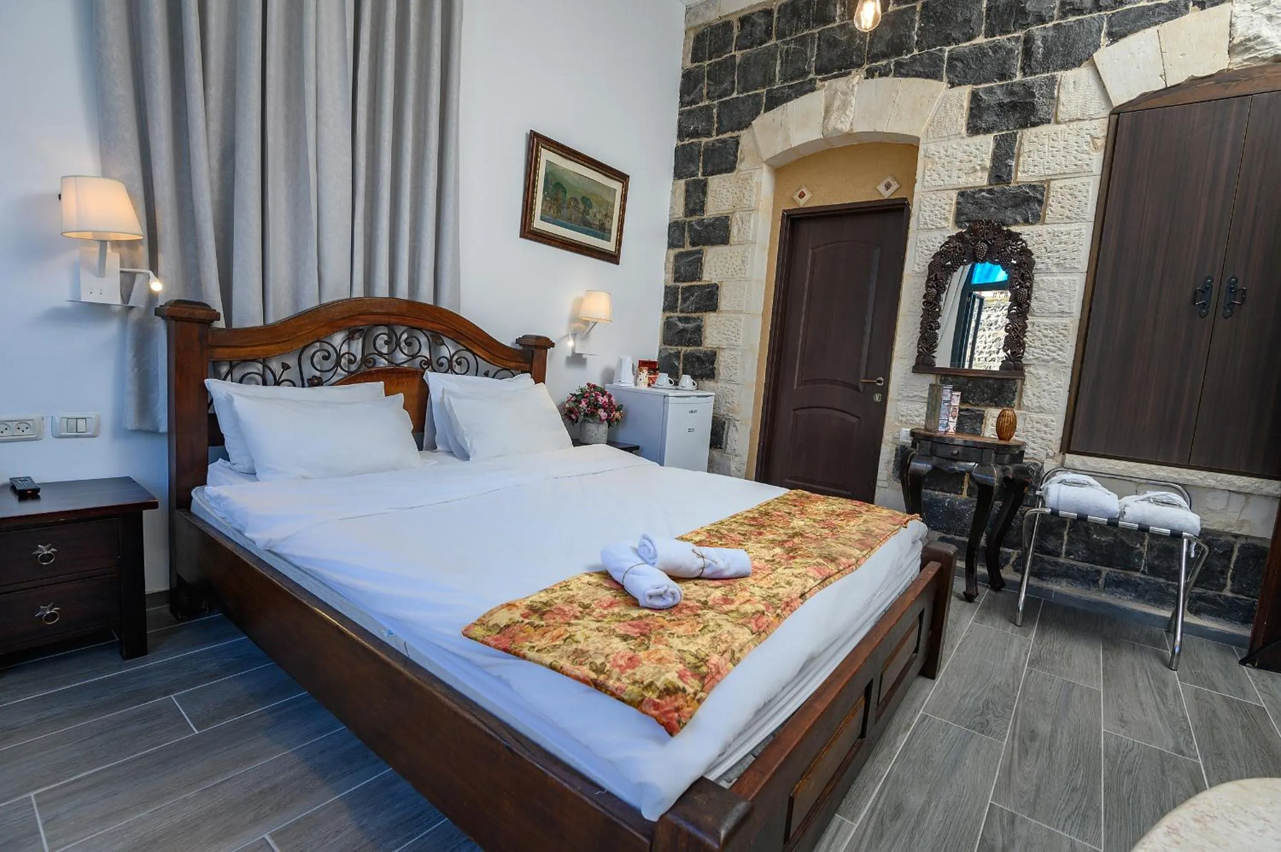 Bed in Shirat Hayam Boutique Hotel