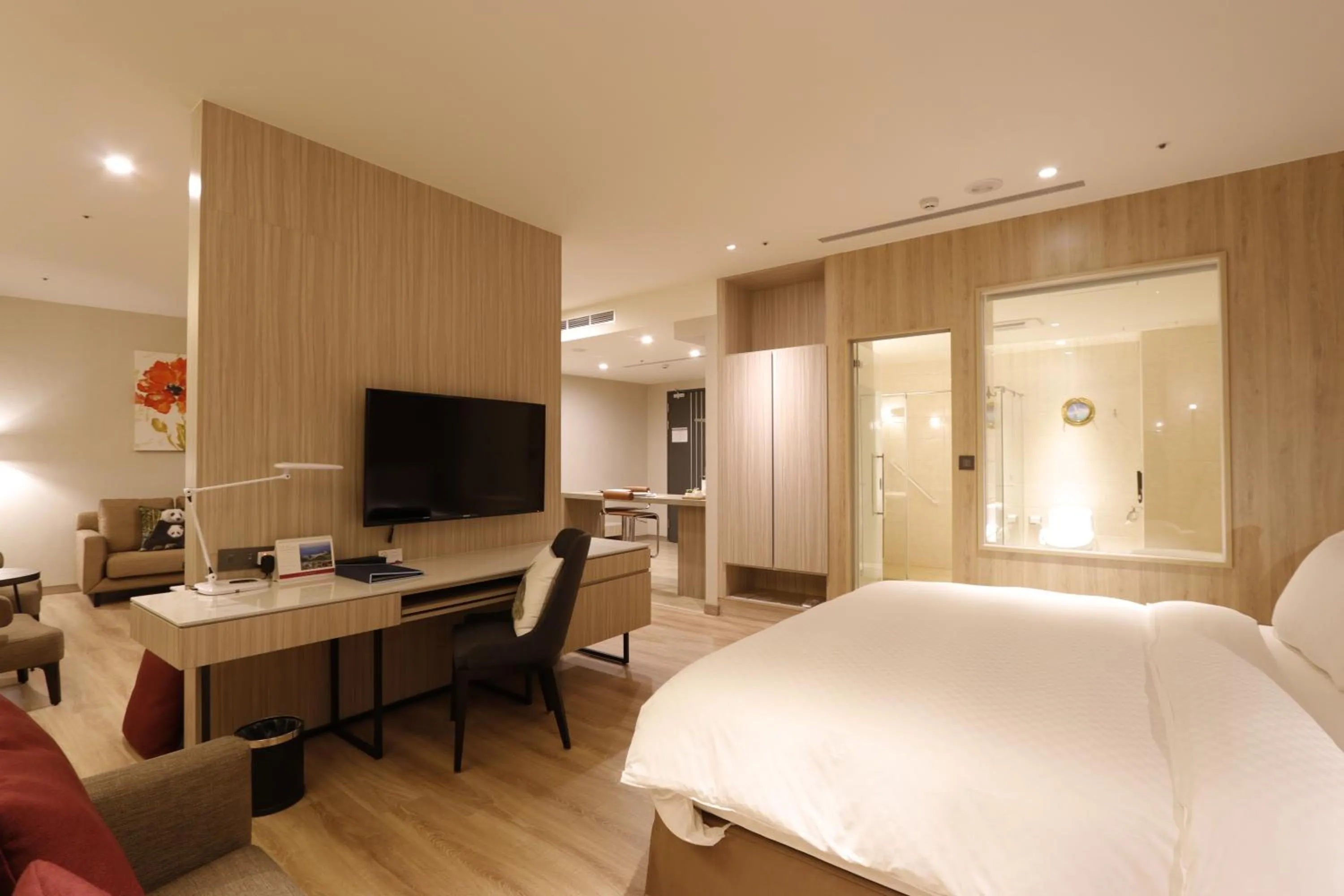 Bed in AJ Hotel Hsinchu