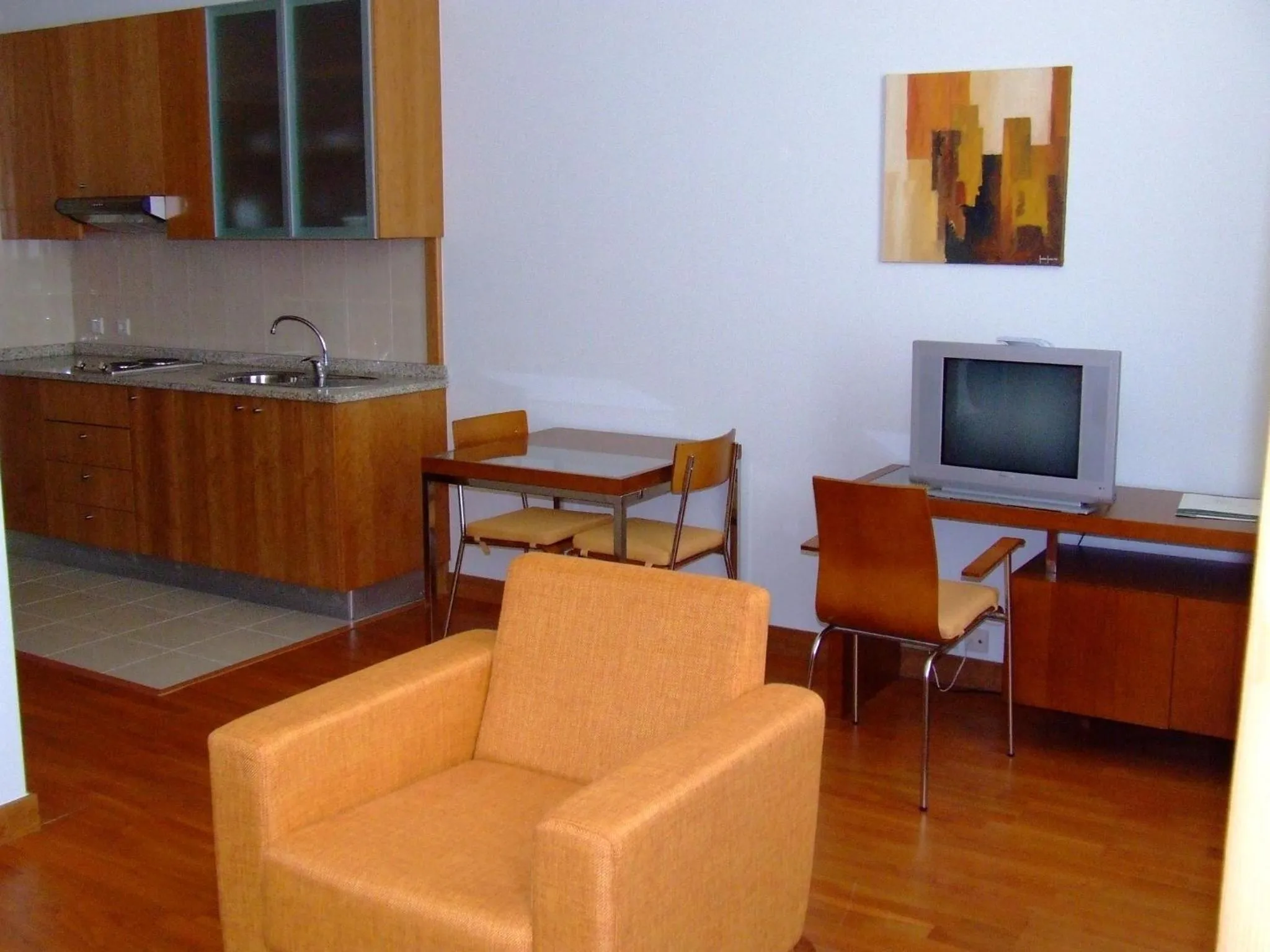 Kitchen or kitchenette in Hotel Apartamentos Geres Ribeiro