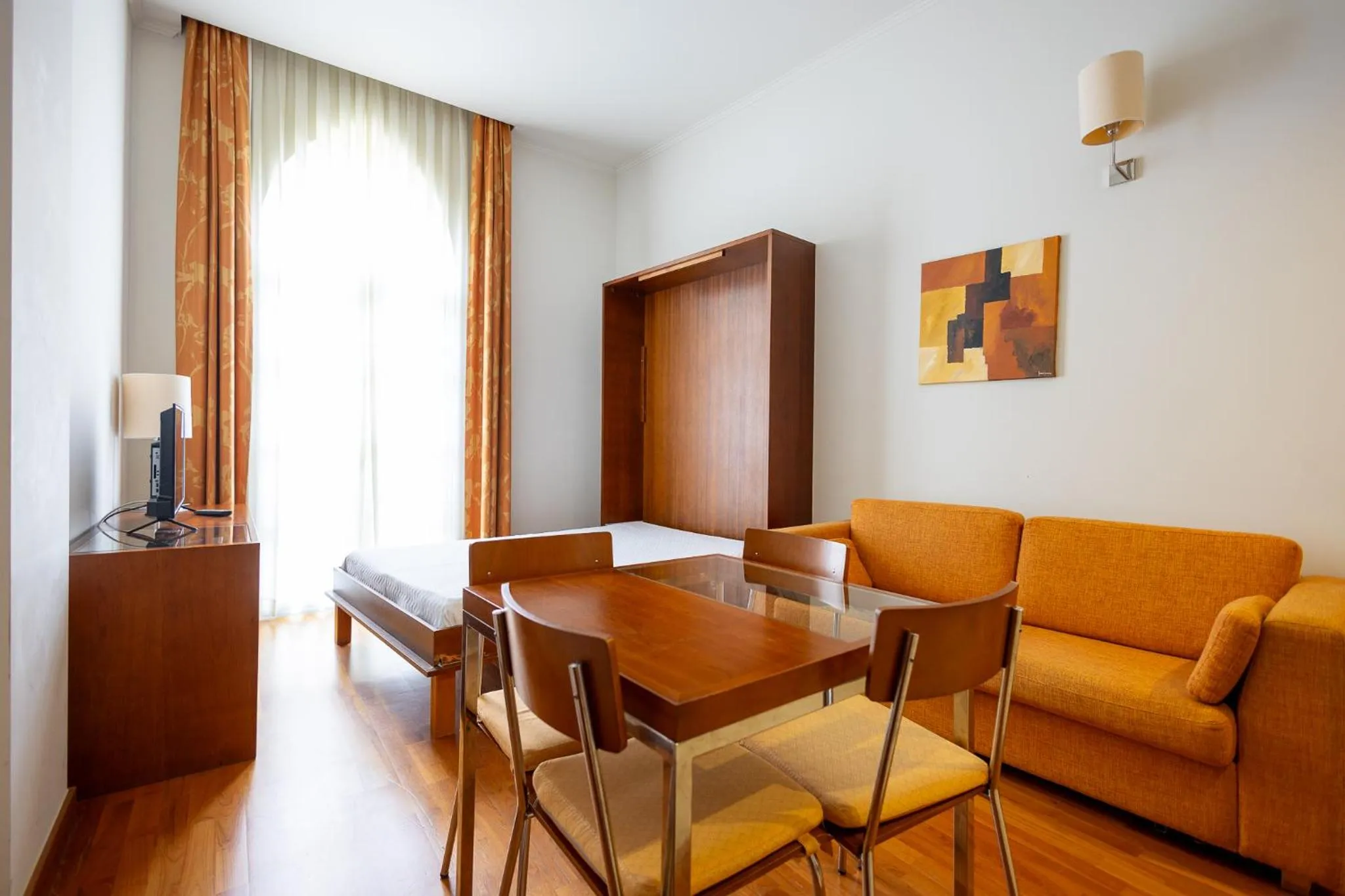 Bed in Hotel Apartamentos Geres Ribeiro