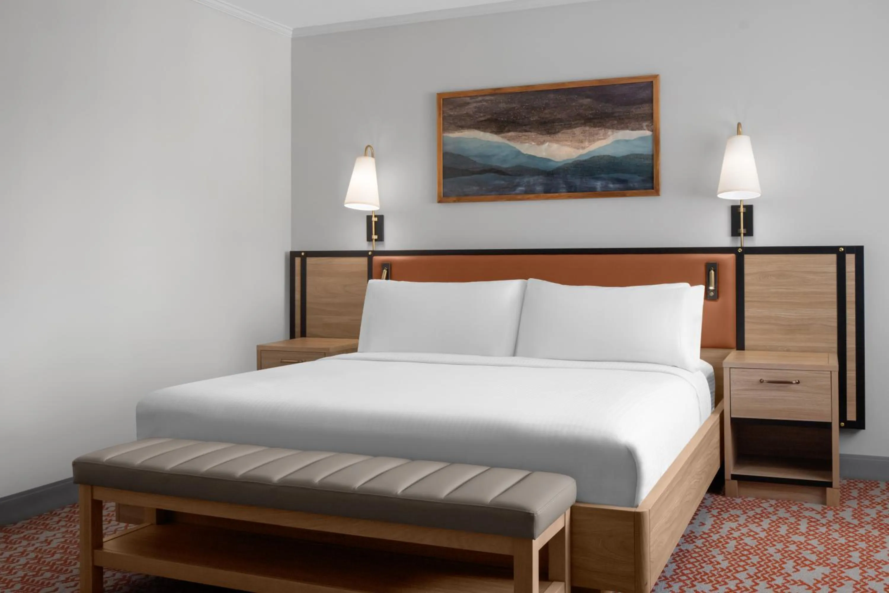 Bed in Valley River Inn