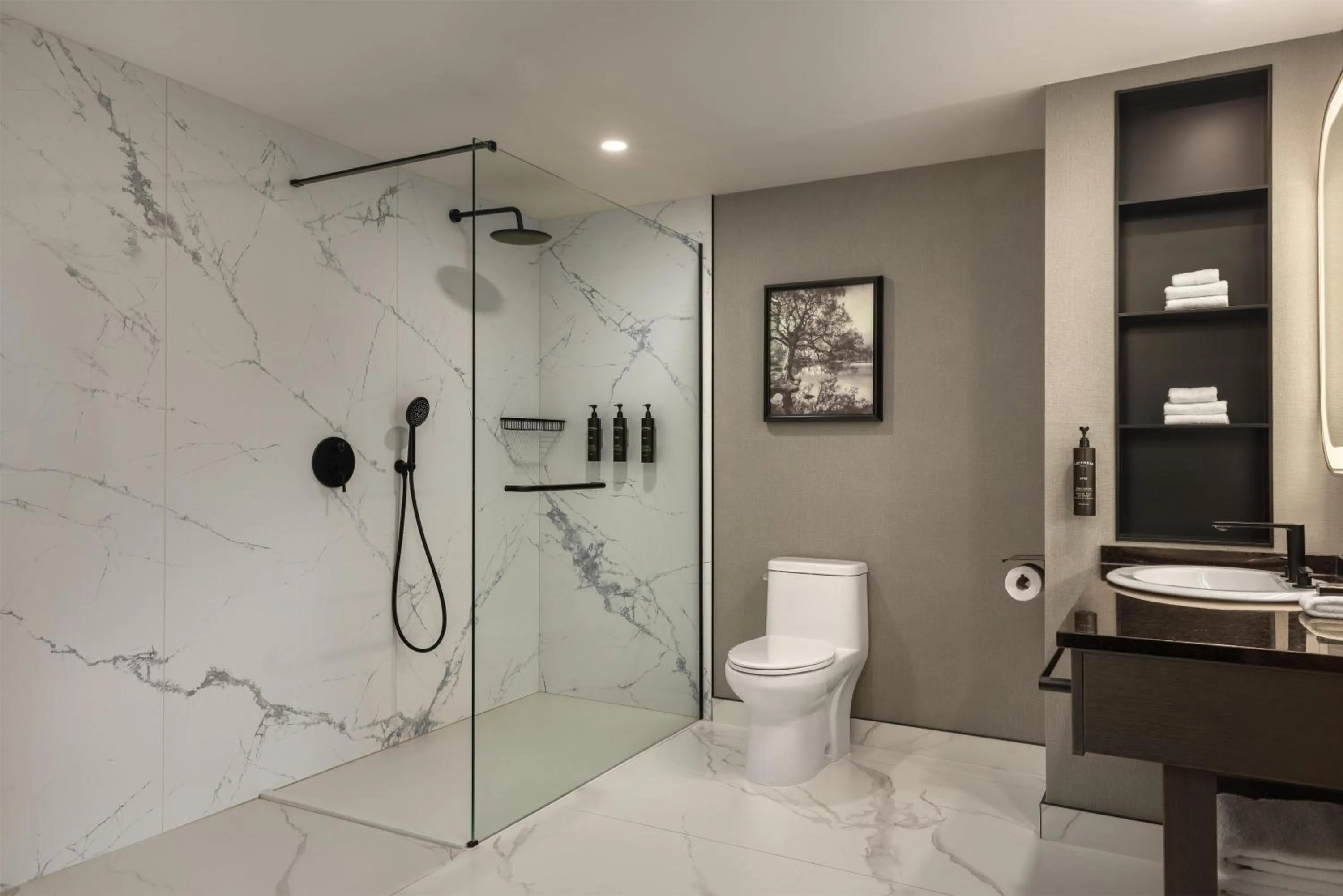 Bathroom in Hotel Vallea Bromont, Tapestry Collection by Hilton