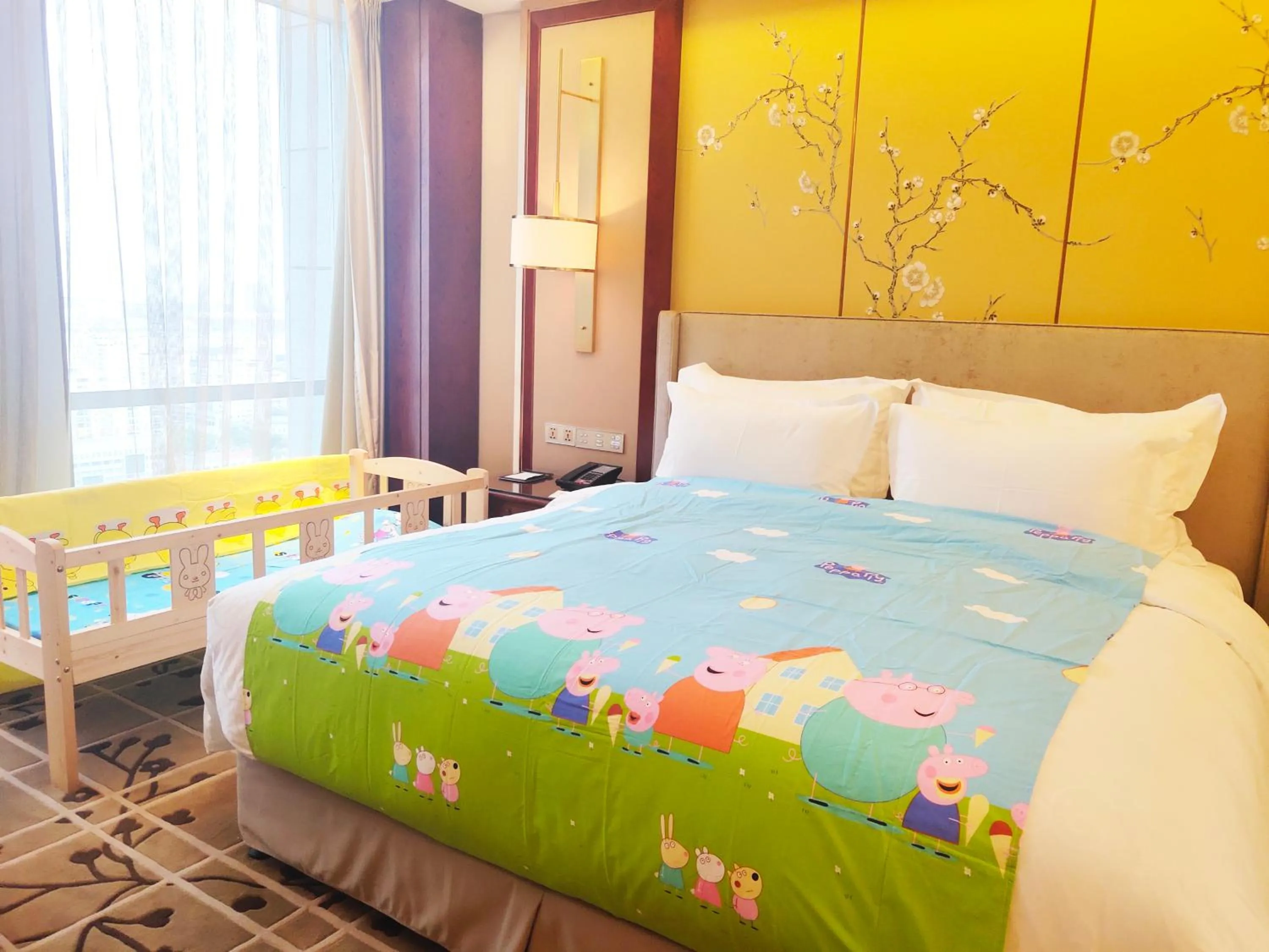 Bed in Ordos Yonggui Hotel