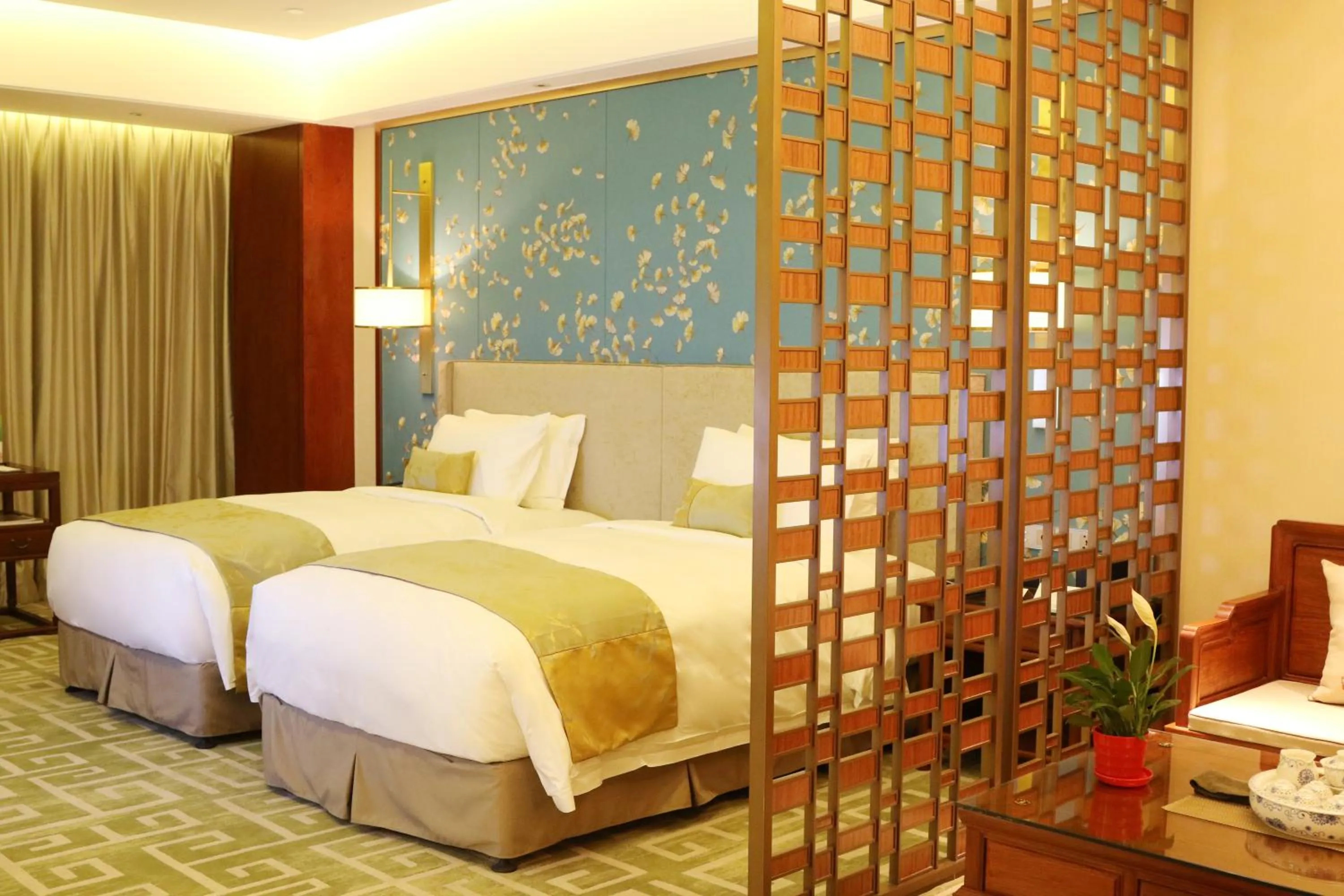 Bed in Ordos Yonggui Hotel