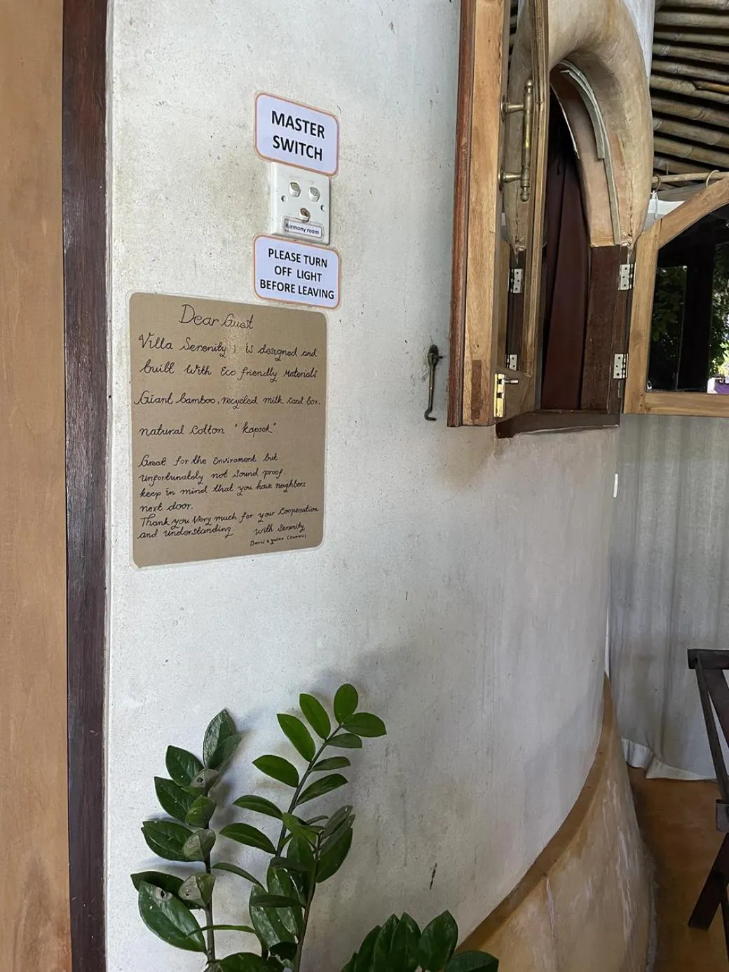 Text overlay in Serenity Eco Guesthouse - CHSE certified