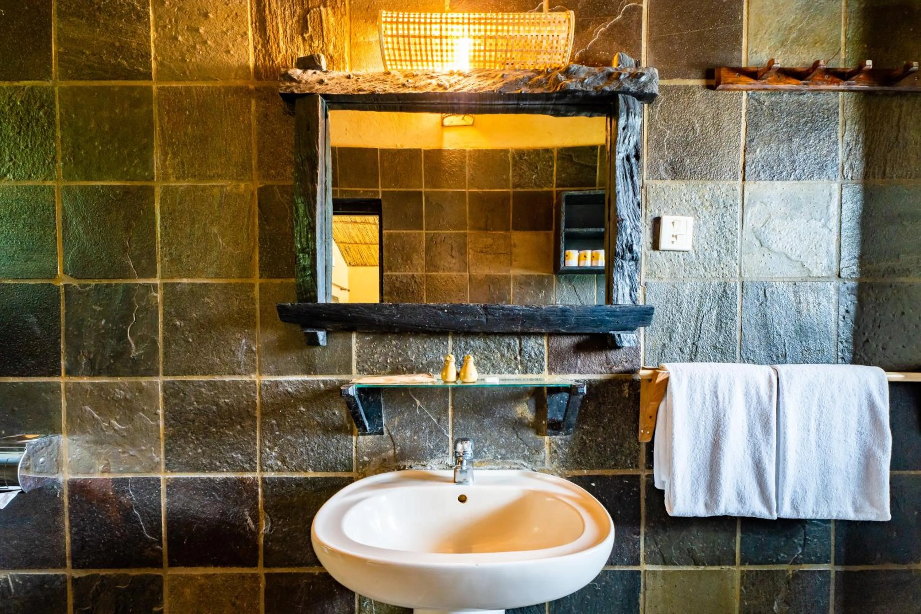 Bathroom in Jungle Villa Resort - Near Chitwan National Park