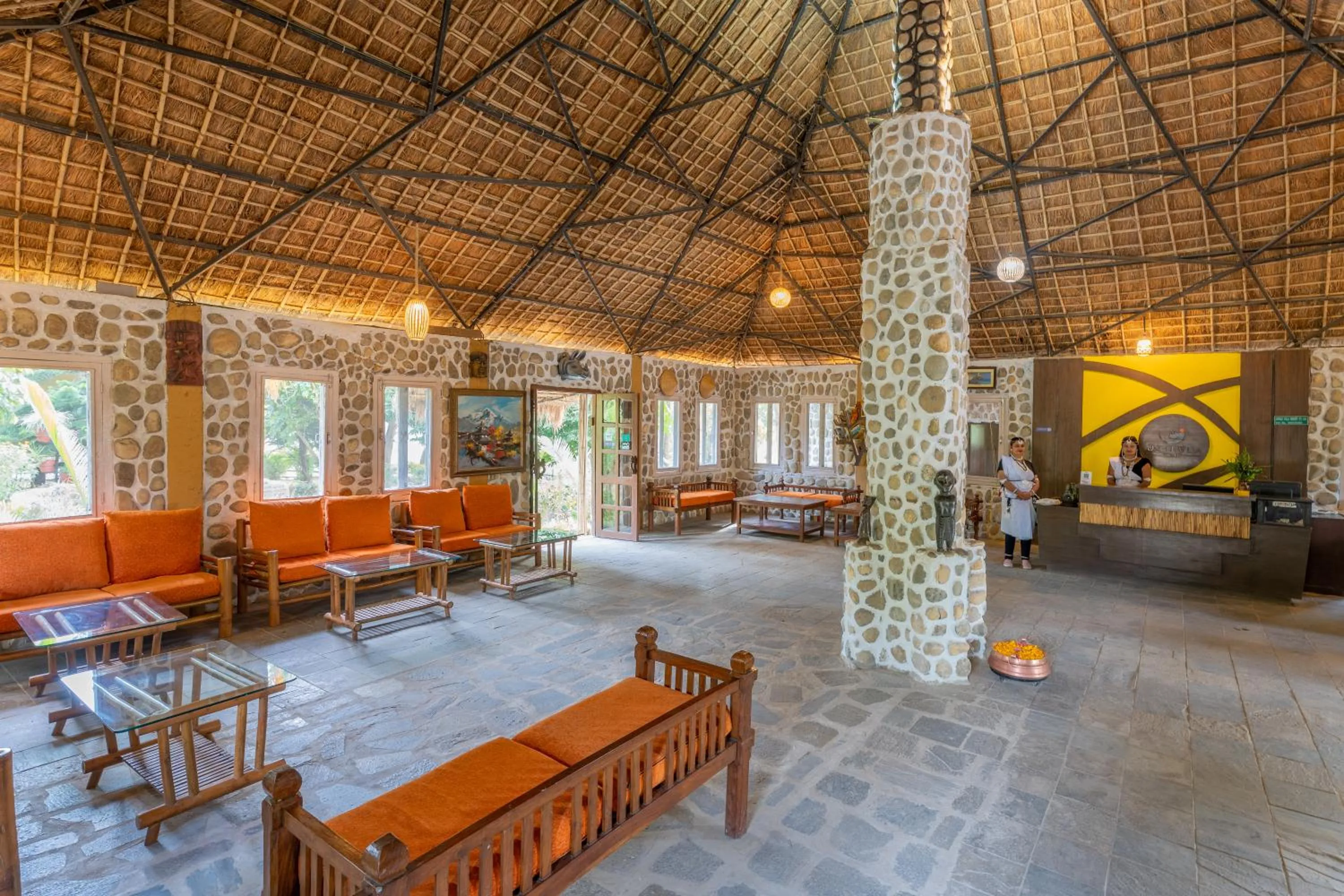 Seating area in Jungle Villa Resort - Near Chitwan National Park