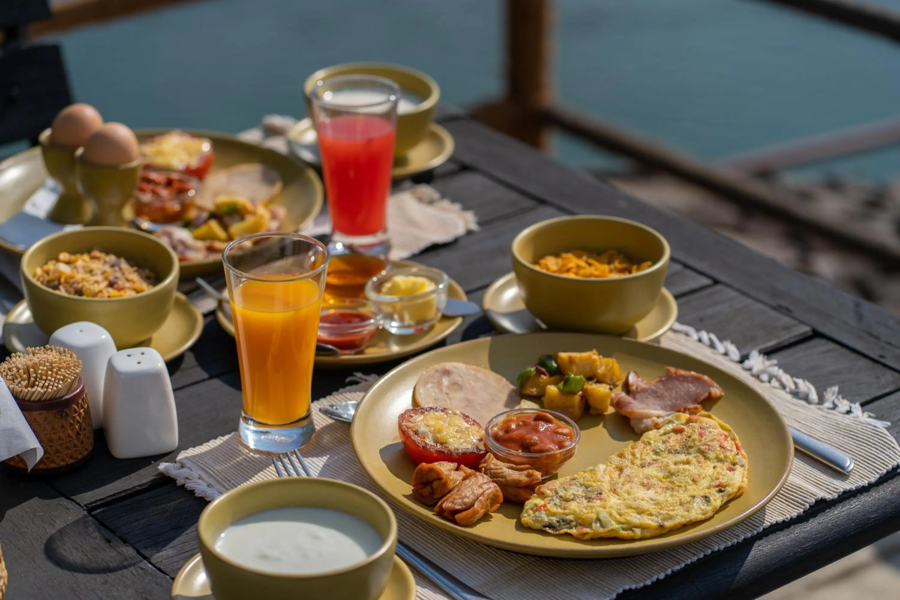 Breakfast in Jungle Villa Resort - Near Chitwan National Park
