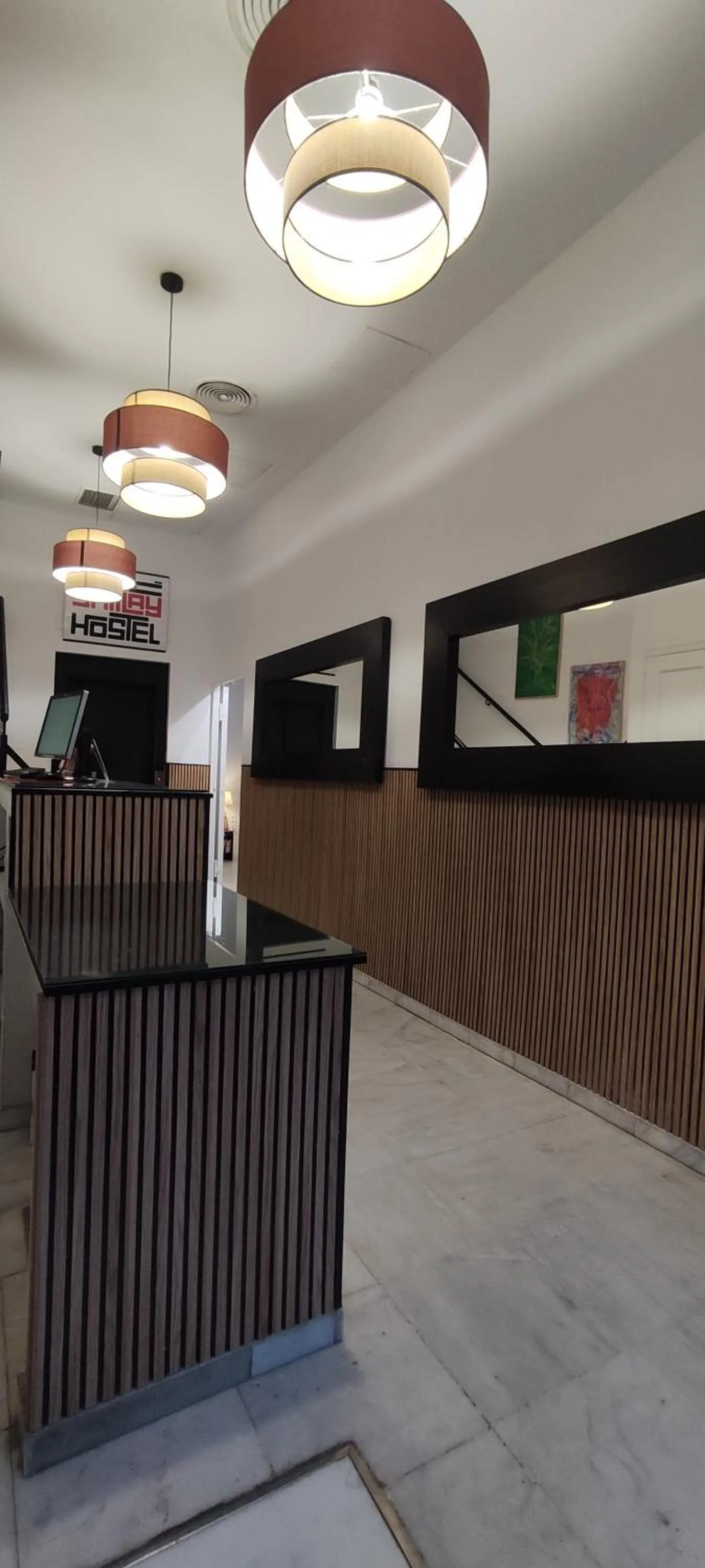 Lobby or reception in New Samay Hostel