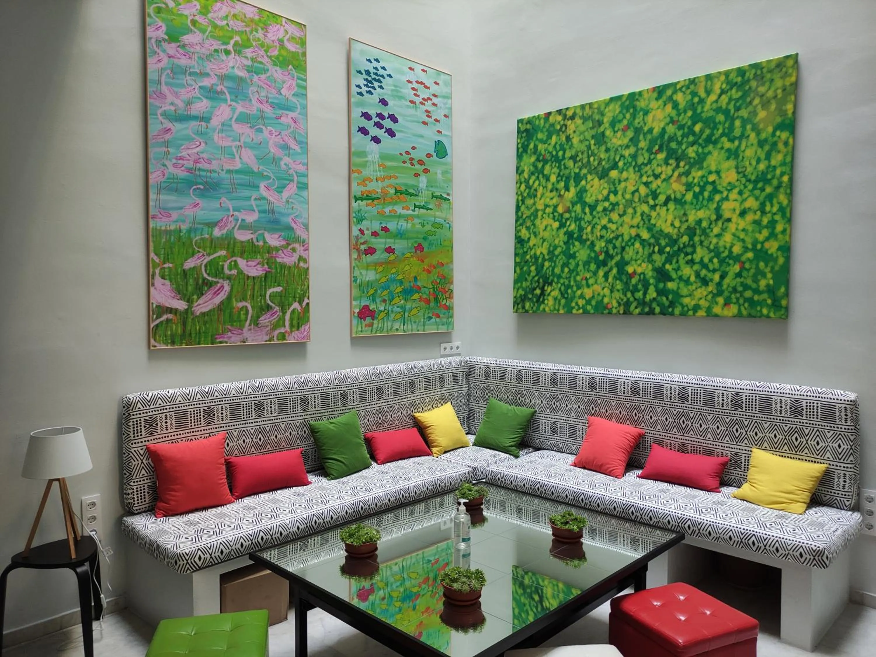Living room in New Samay Hostel
