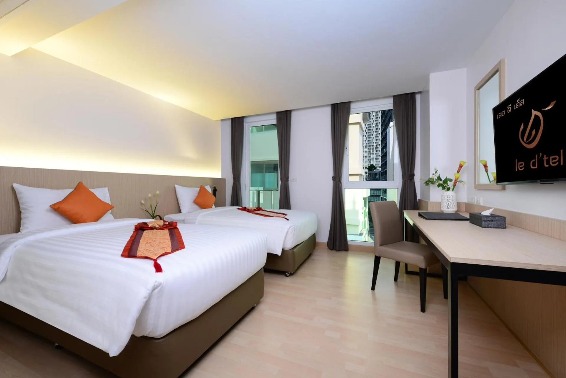 Bed in Le D'Tel Bangkok