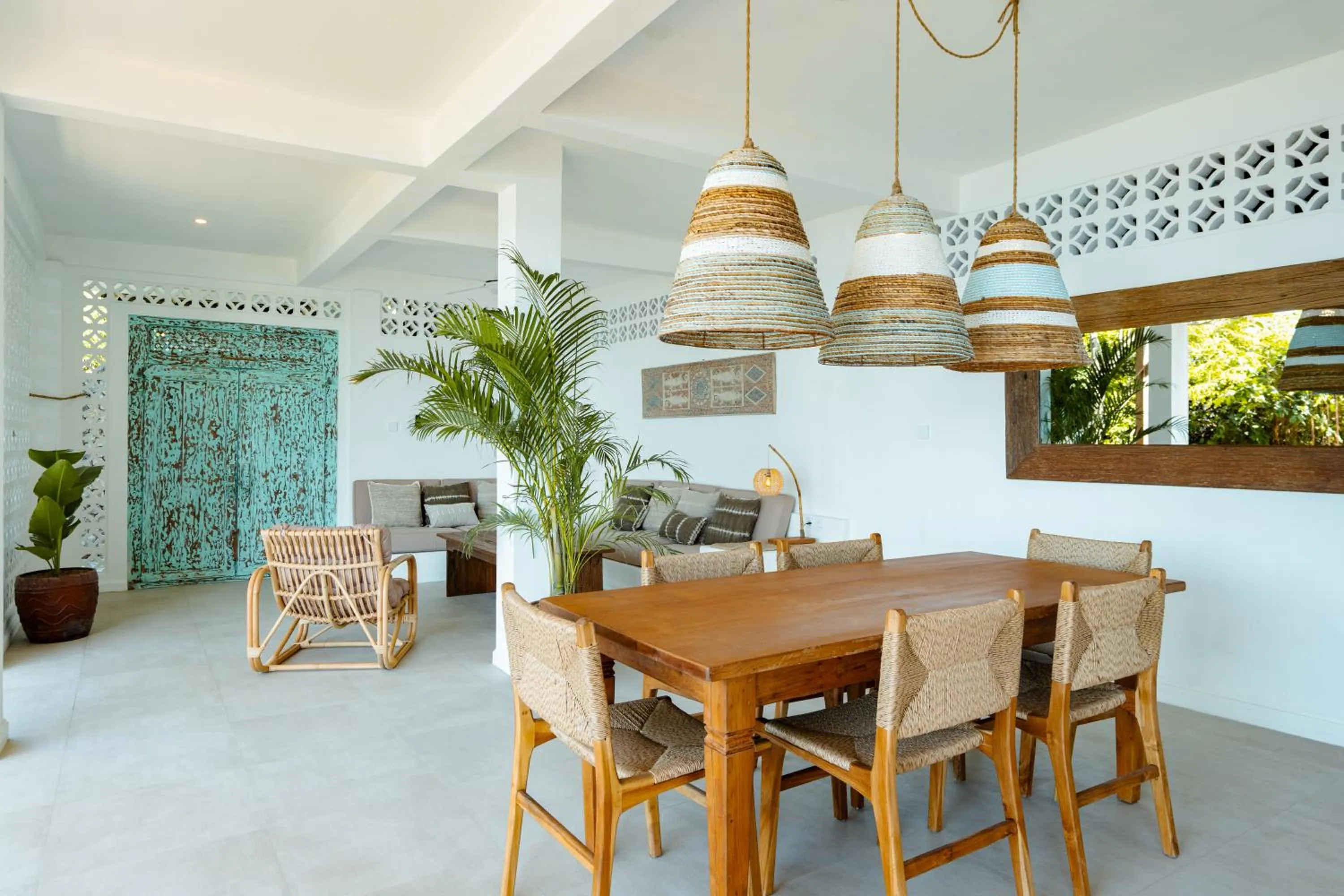 Living room in Bingin Beach House