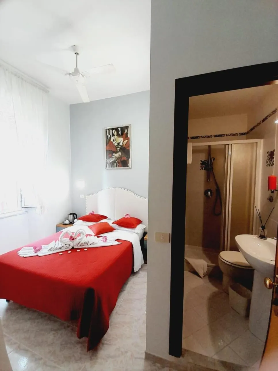 Bedroom, Bed in Hotel Castelfidardo