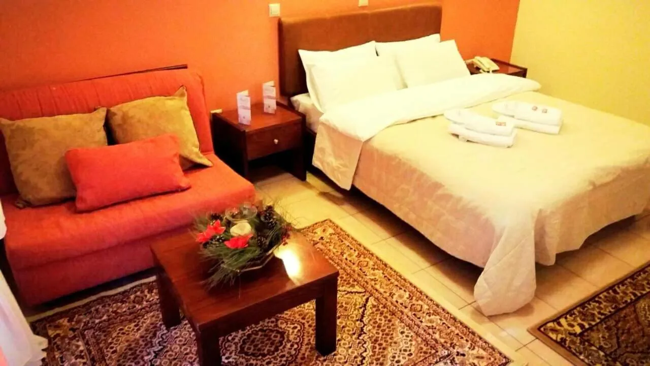 Bed in Asteras Hotel