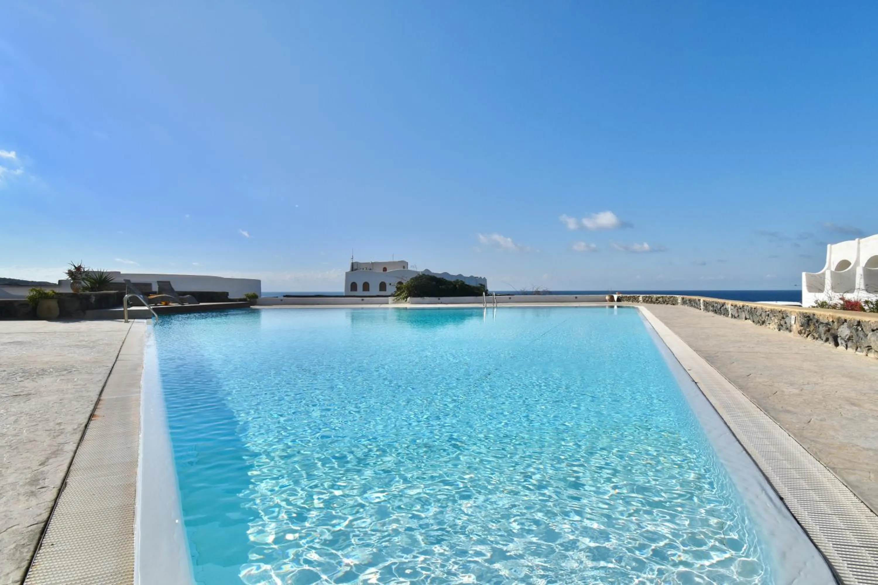 Pool view in Cossyra Hotel