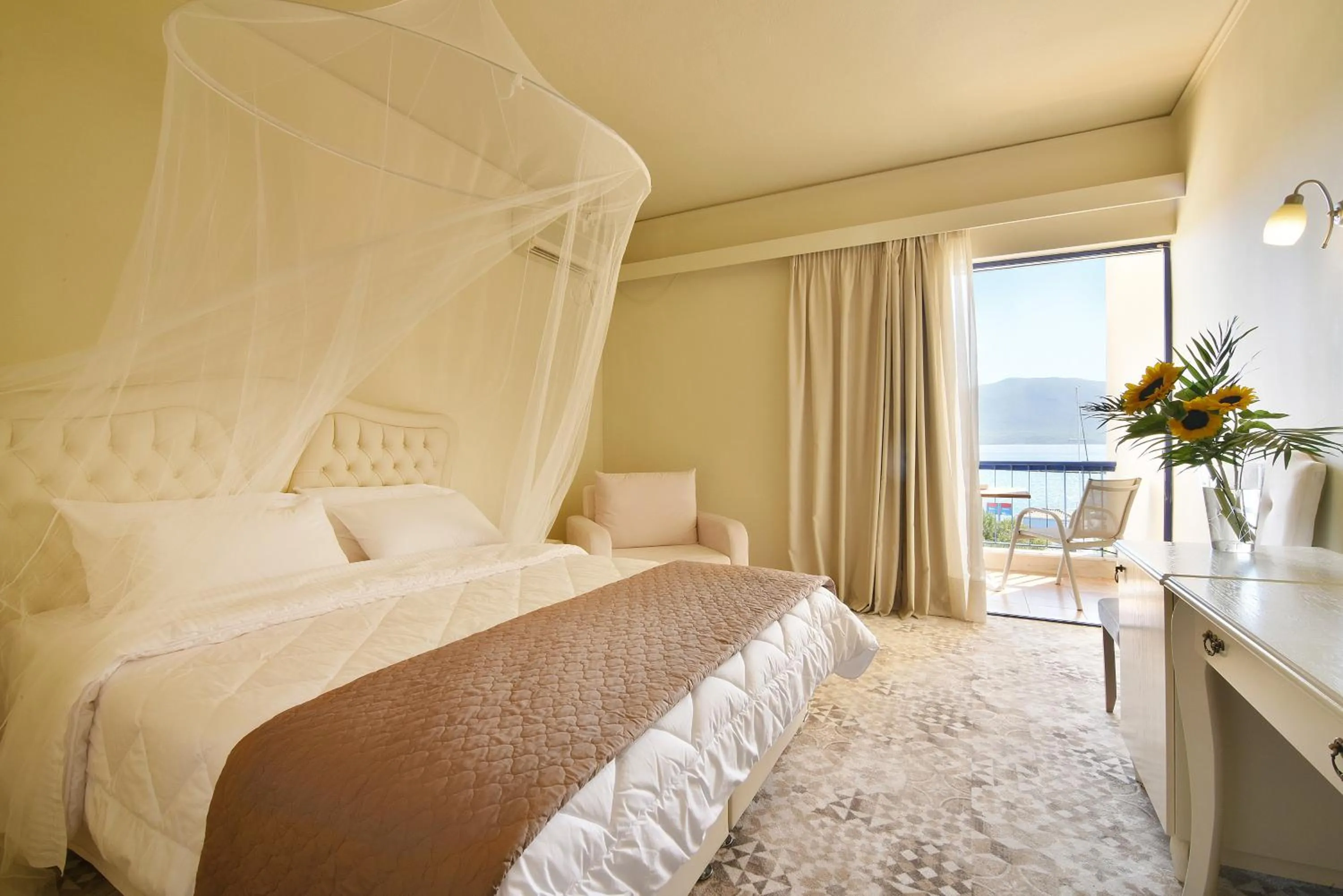 Bed in Ionion Star Hotel