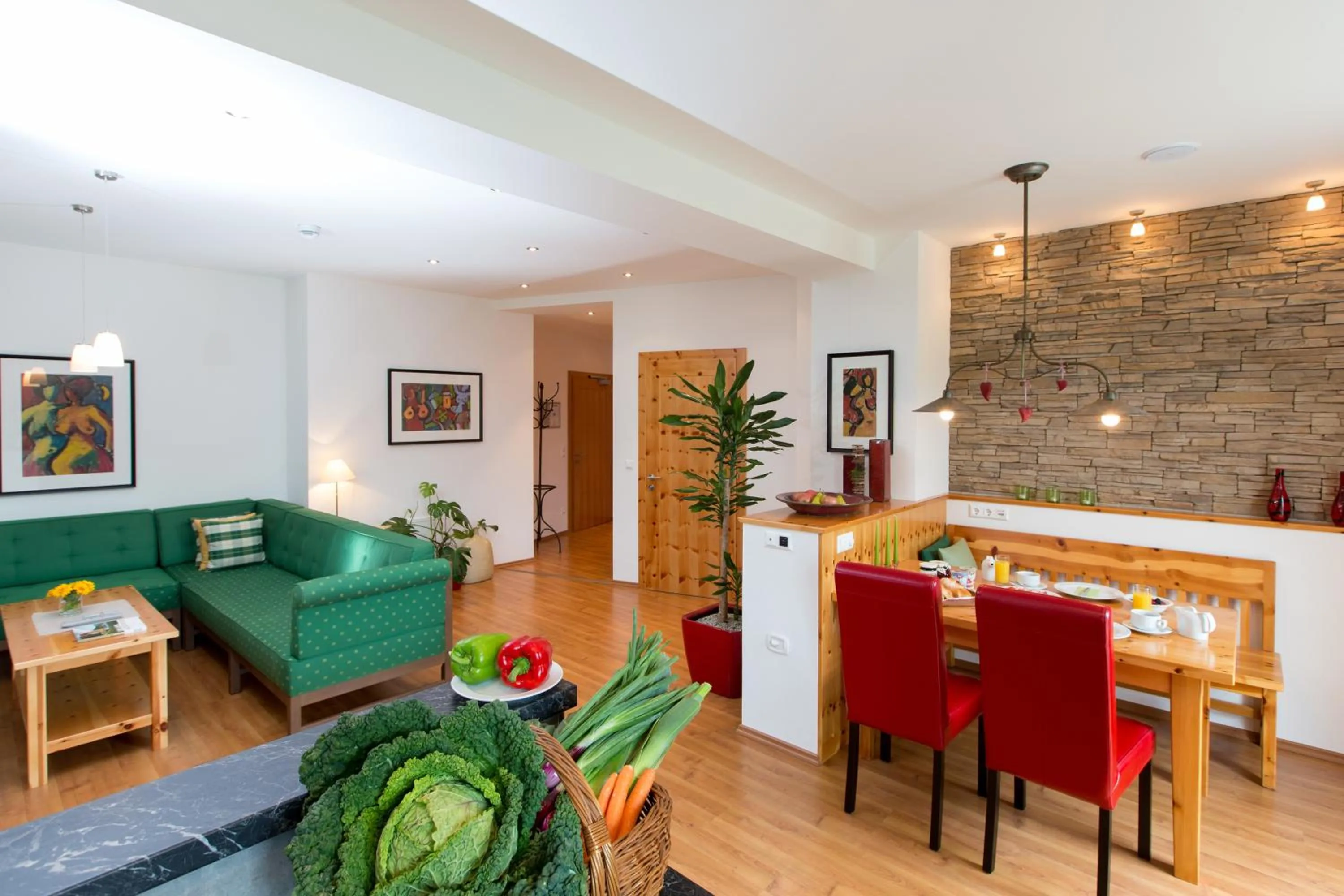 Seating area in Komfort Appartements Zirbenland - adults only - no dogs