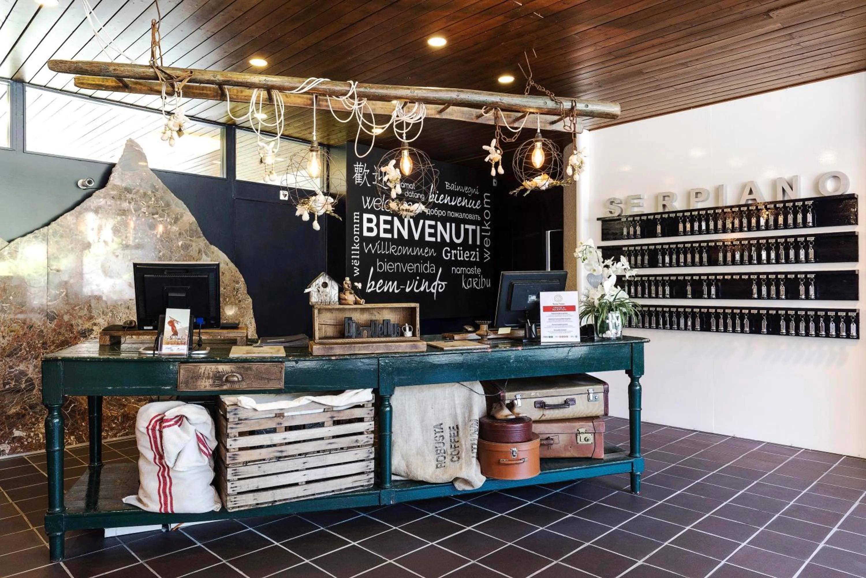 Lobby or reception in Hotel Serpiano