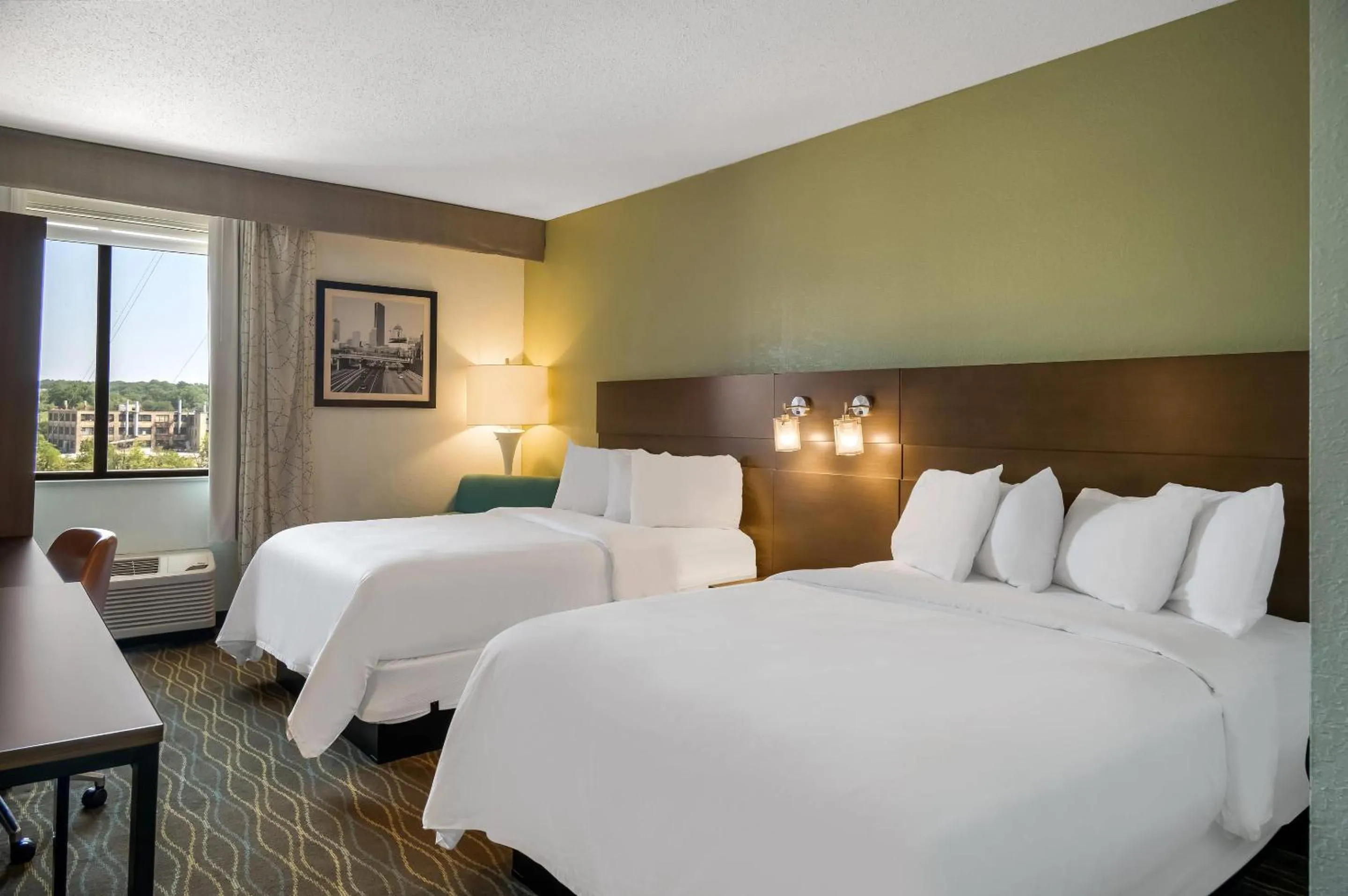 Bed in Radisson Hotel Grand Rapids Riverfront