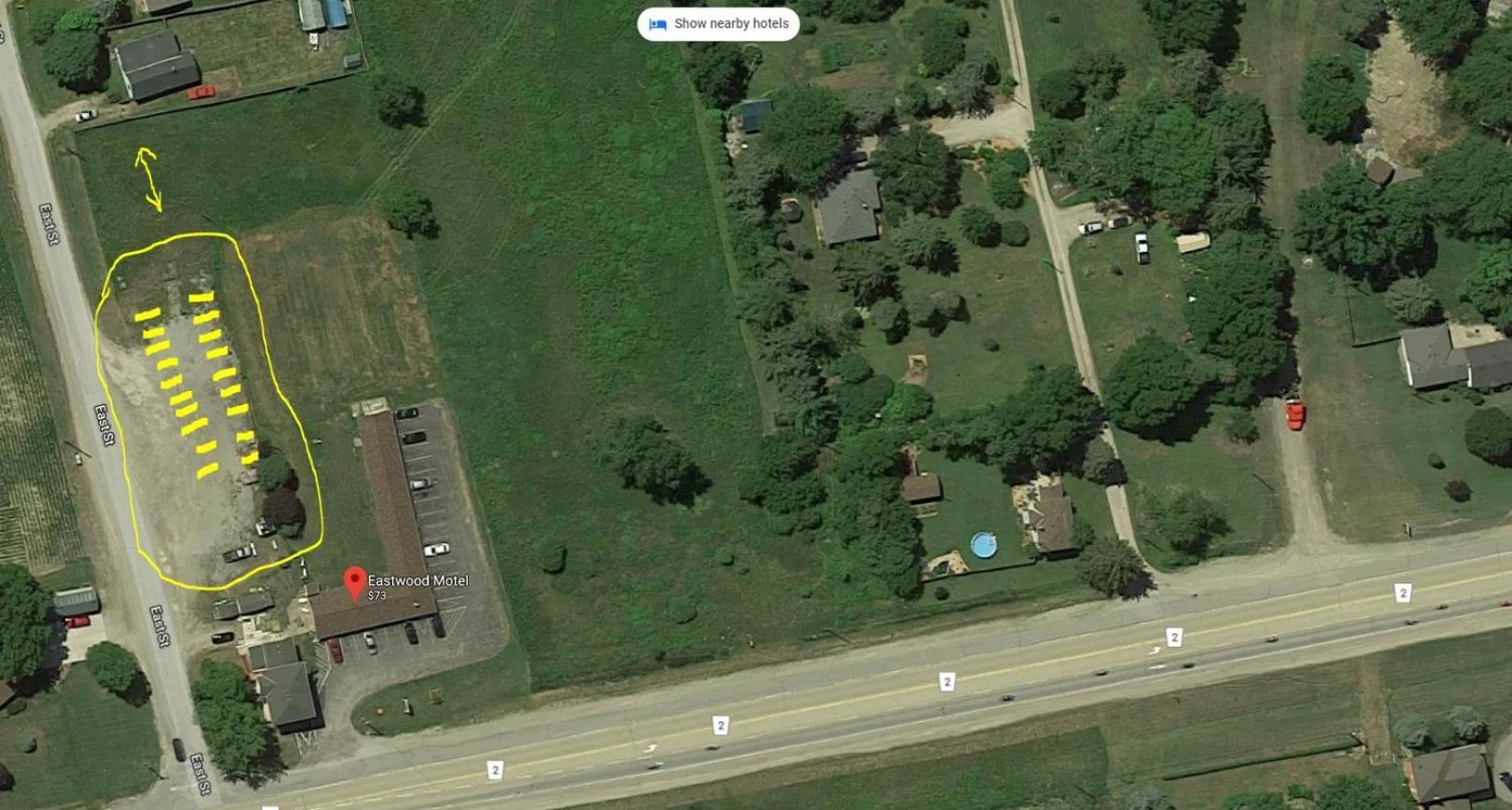 Bird's eye view in Eastwood Motel