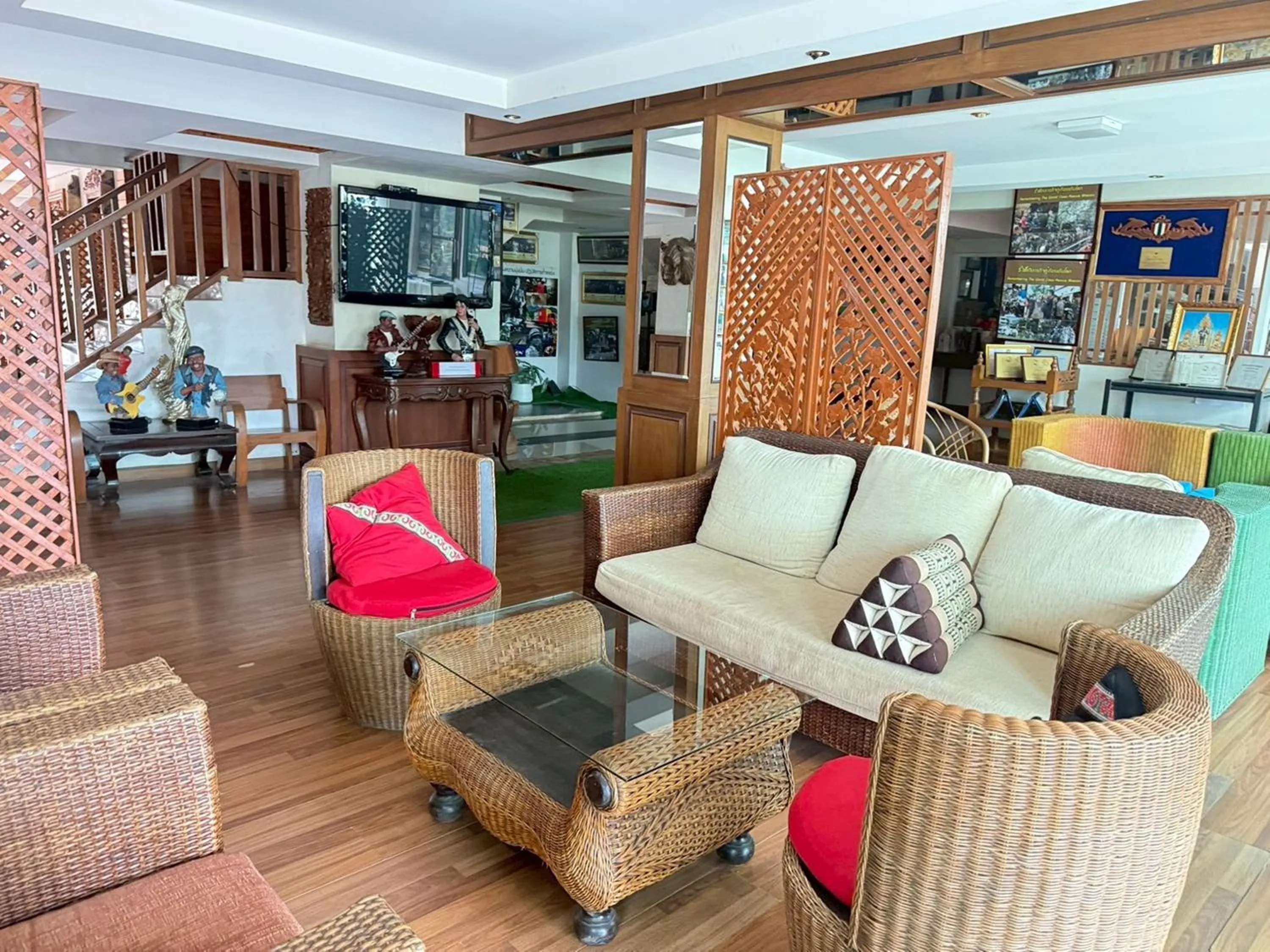 Seating area in Maekhong Delta Boutique Hotel
