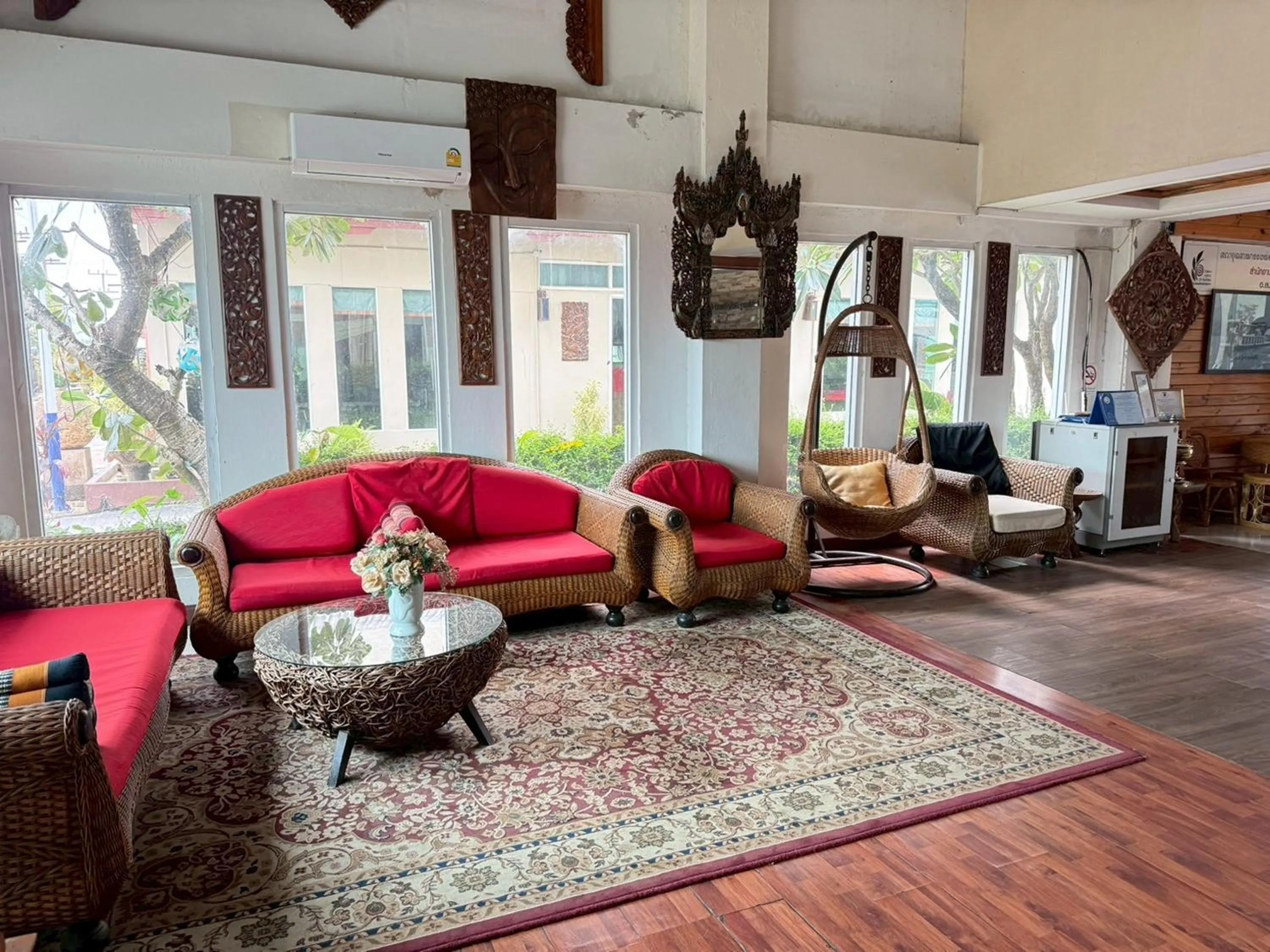 Seating area in Maekhong Delta Boutique Hotel