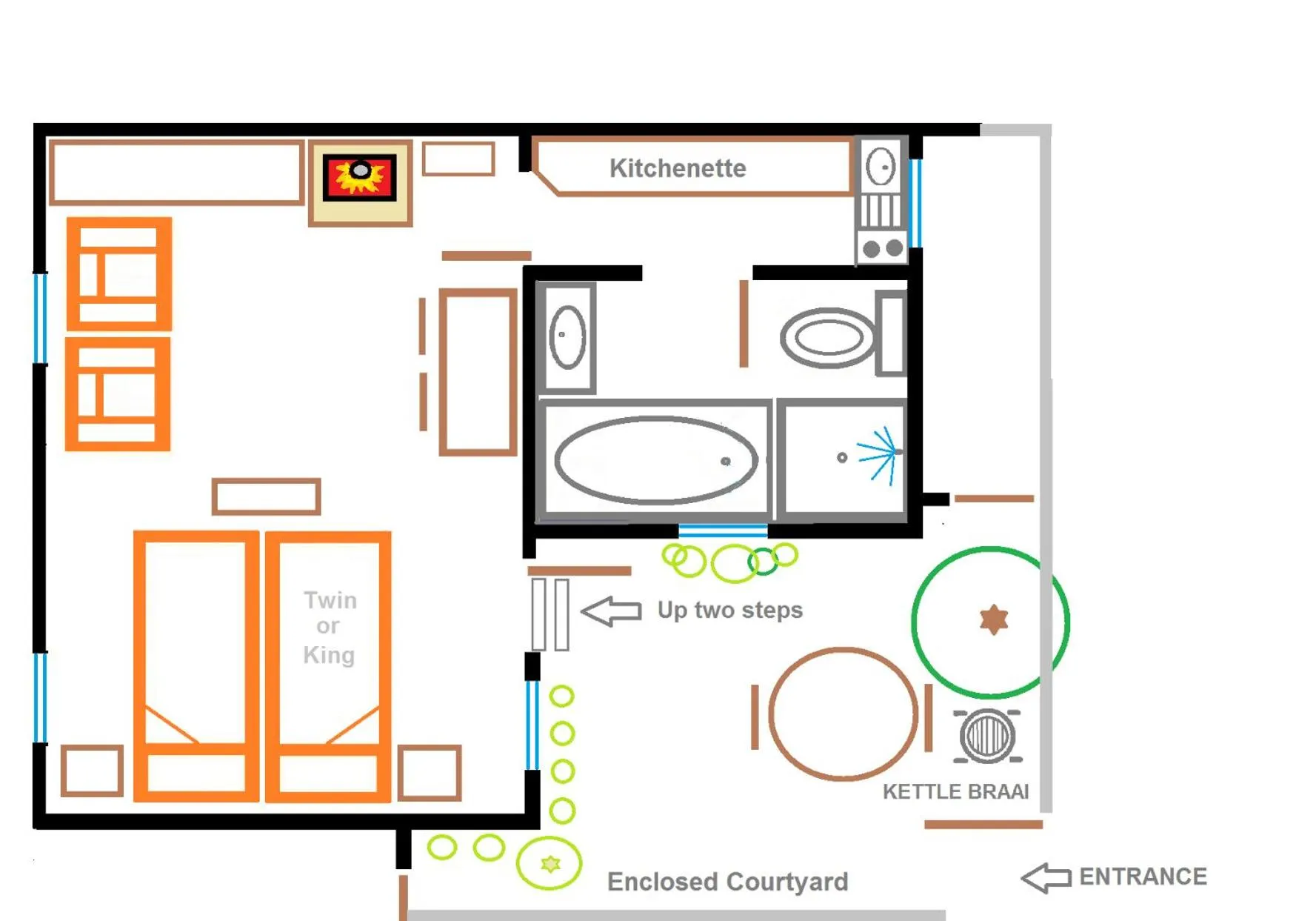 Floor plan in Eastbury Cottage