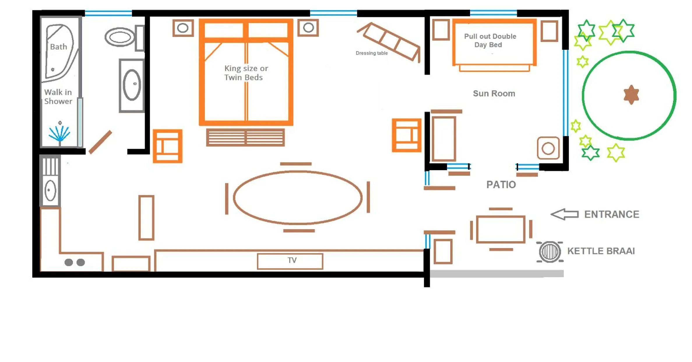 Floor plan in Eastbury Cottage