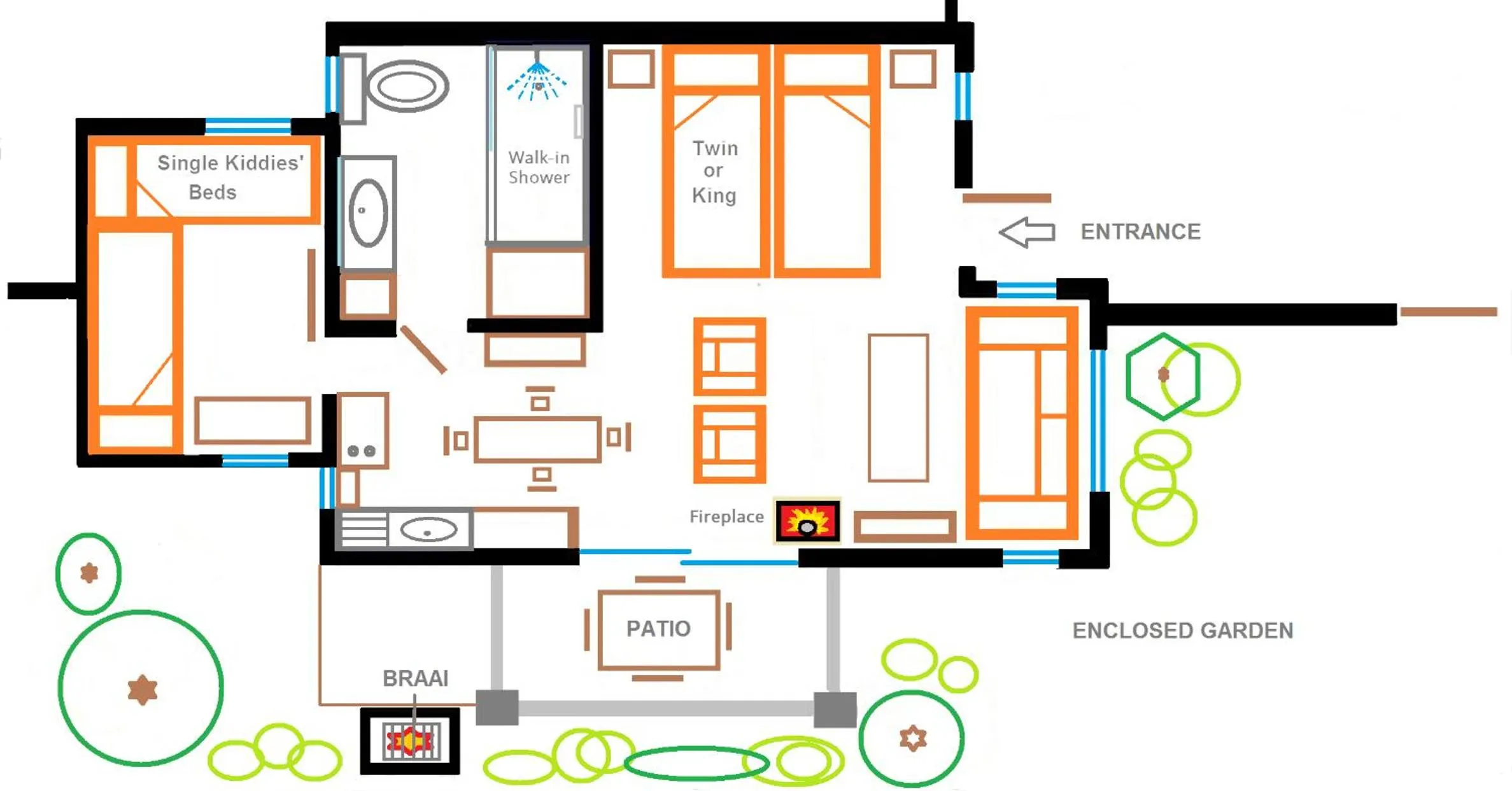 Floor plan in Eastbury Cottage