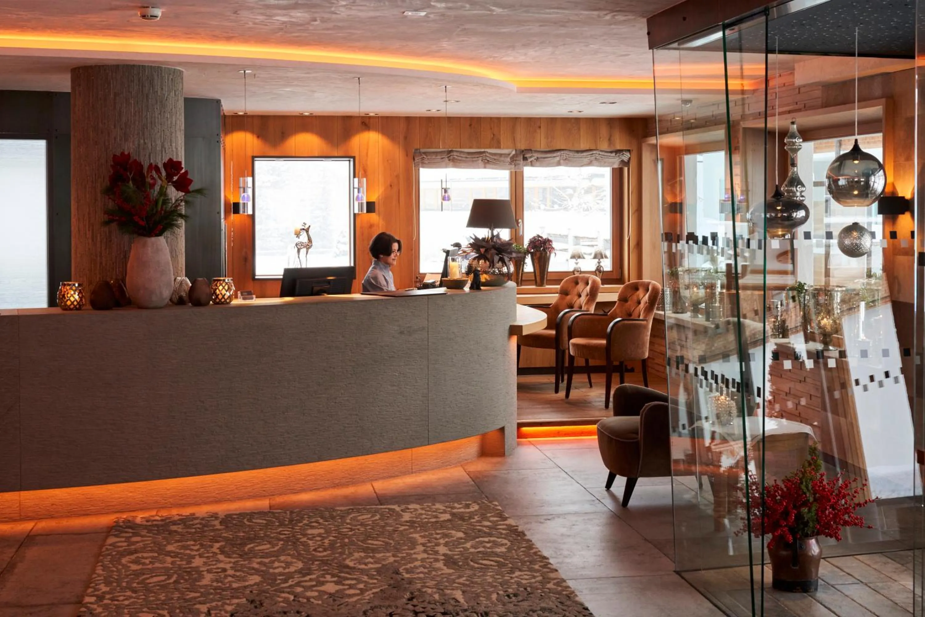 Lobby or reception in Hotel Auriga