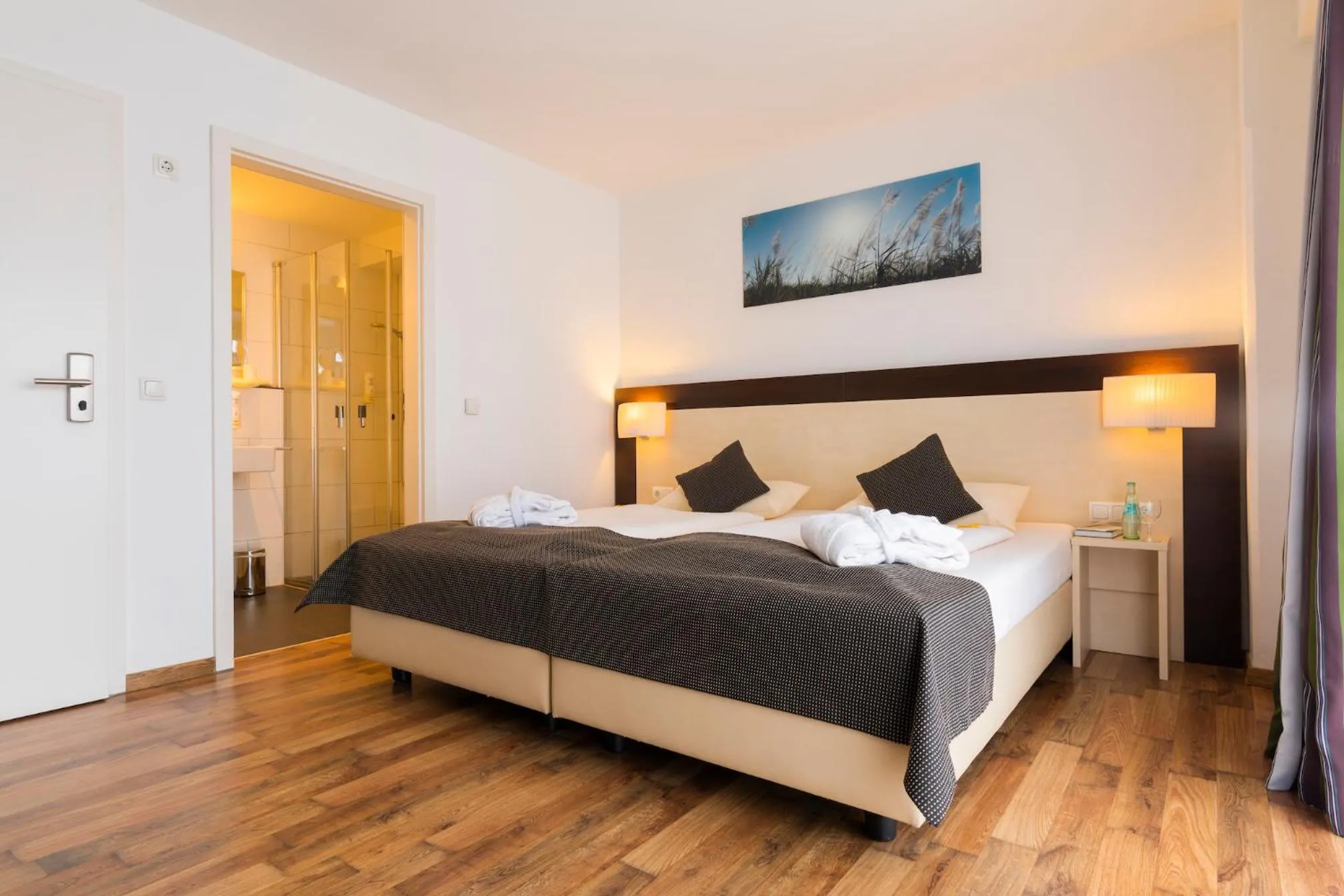 Bed in Hotel im Kornspeicher